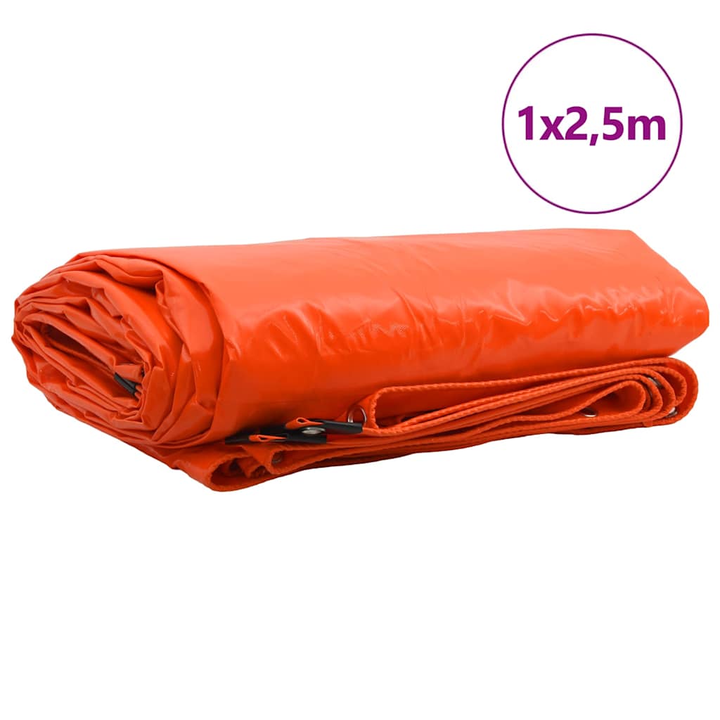Cerada 650g / m² Narančasta 1 x 2,5 m Platno s PVC premazom