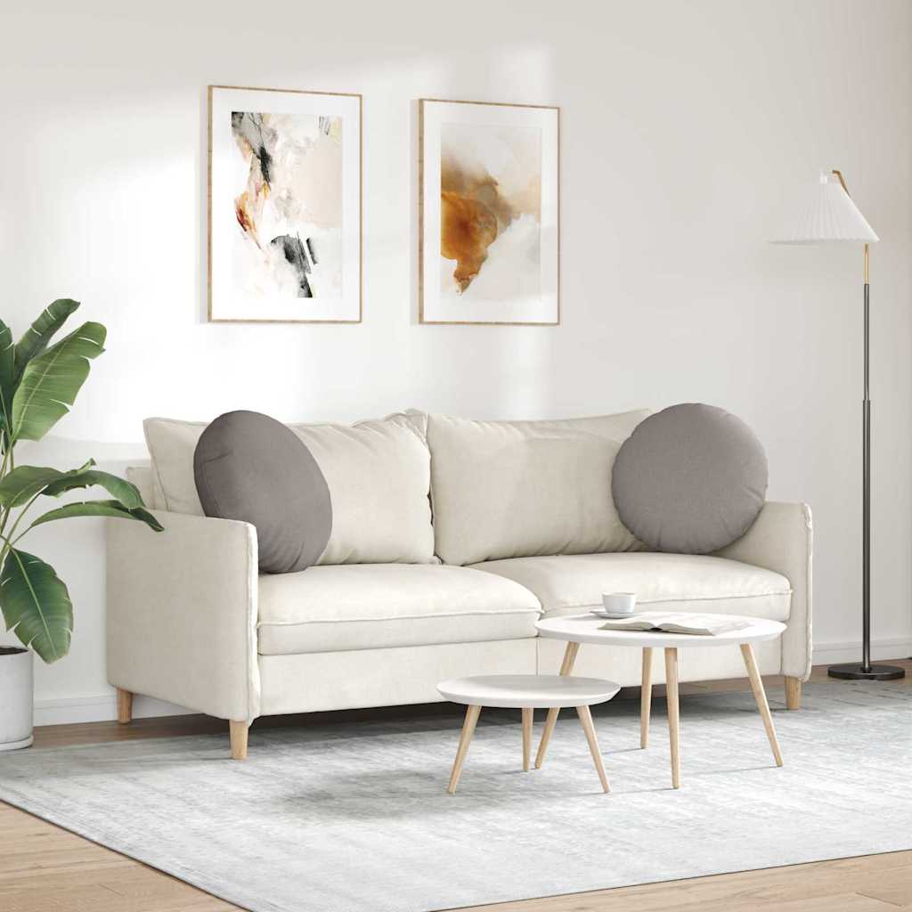 Jastučići za sjedenje 2 pcs Sivo-smeđa Ø50 x 19 cm tkanina