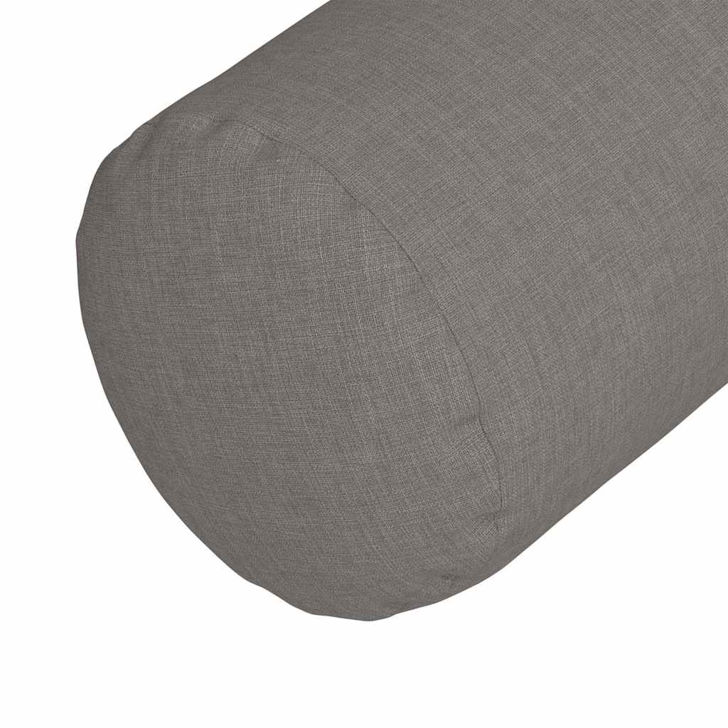 Valjkasti jastučići 2 pcs Sivo-smeđa Ø 15 x 40 cm tkanina