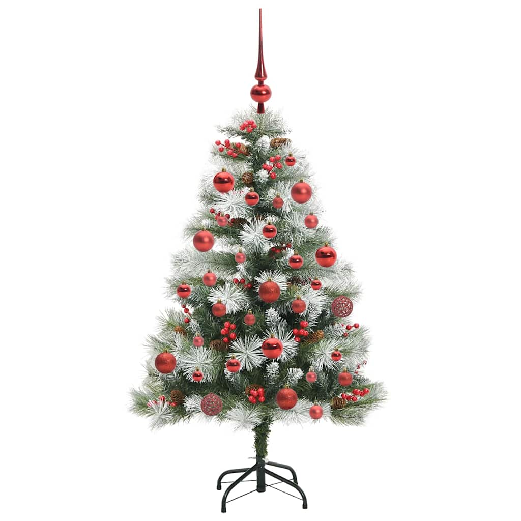 Umjetno božićno drvce S LED lampica Zelena i bijela 150 cm