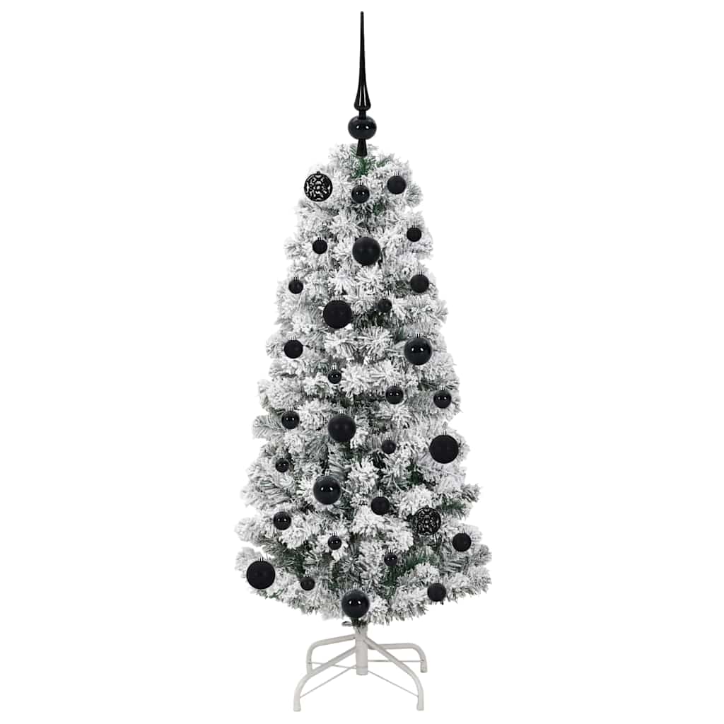 Umjetno božićno drvce s nogom Zelena i bijela 120 cm