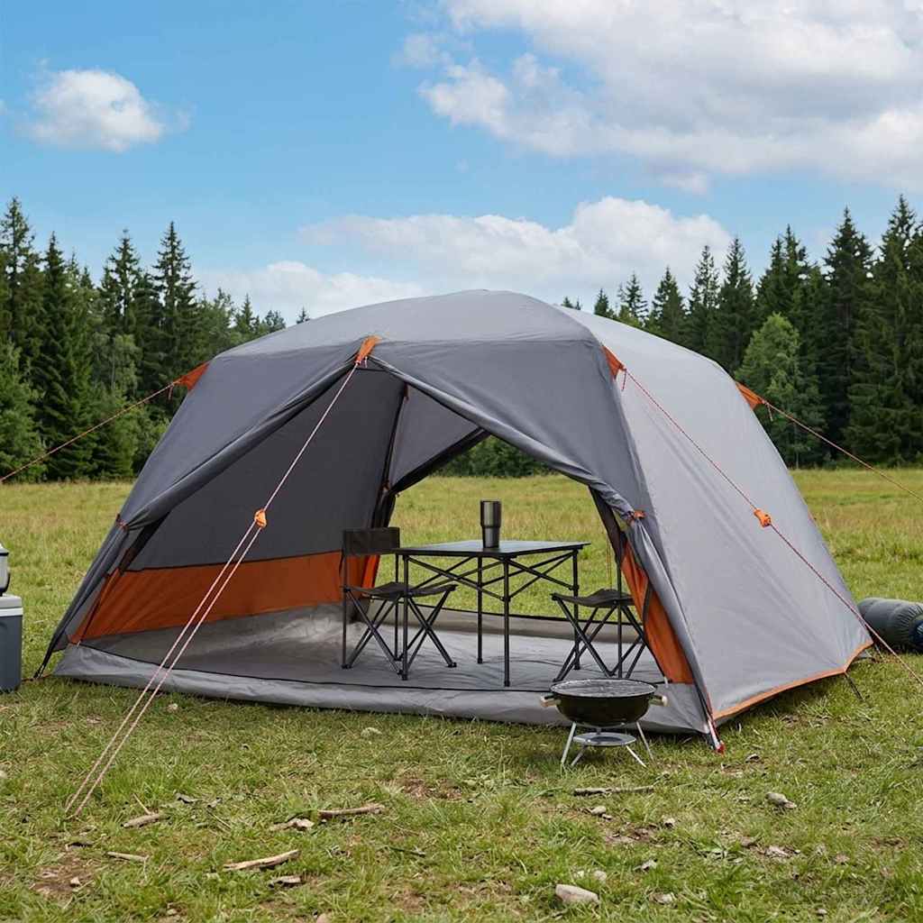 Šator za planinarenje Siva i narančasta 4 osobe