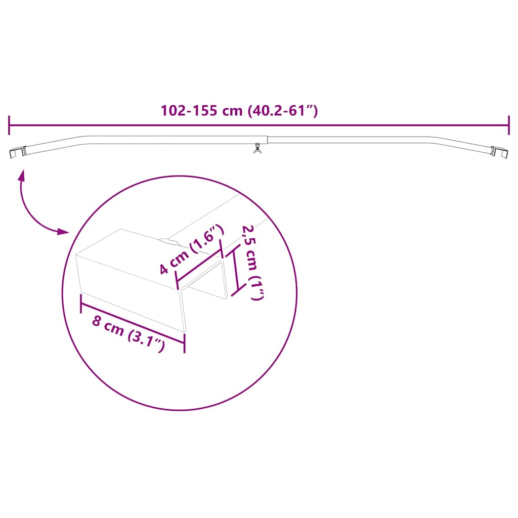 Kuka za platna za prikolice 2 pcs Srebrno 100-145 cm Aluminij