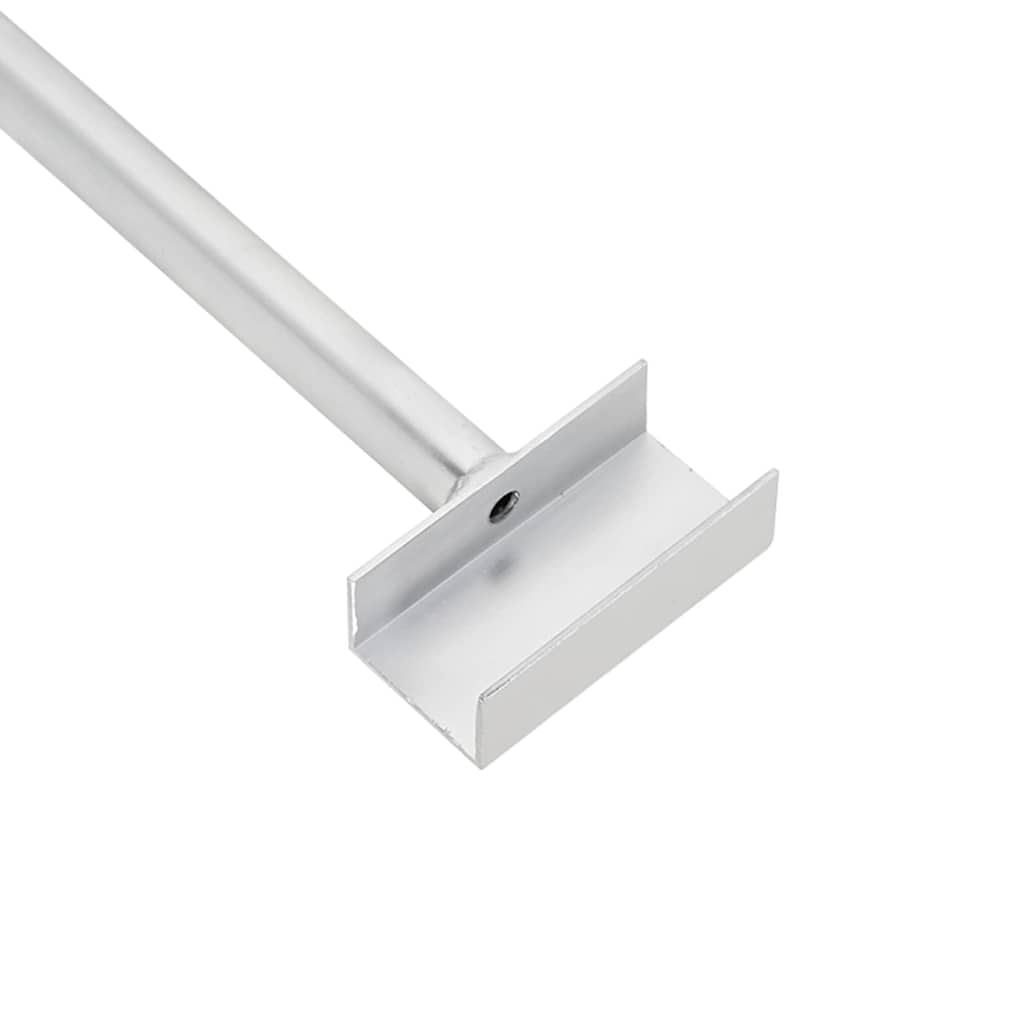 Kuka za platna za prikolice 3 pcs Srebrno 100-145 cm Aluminij