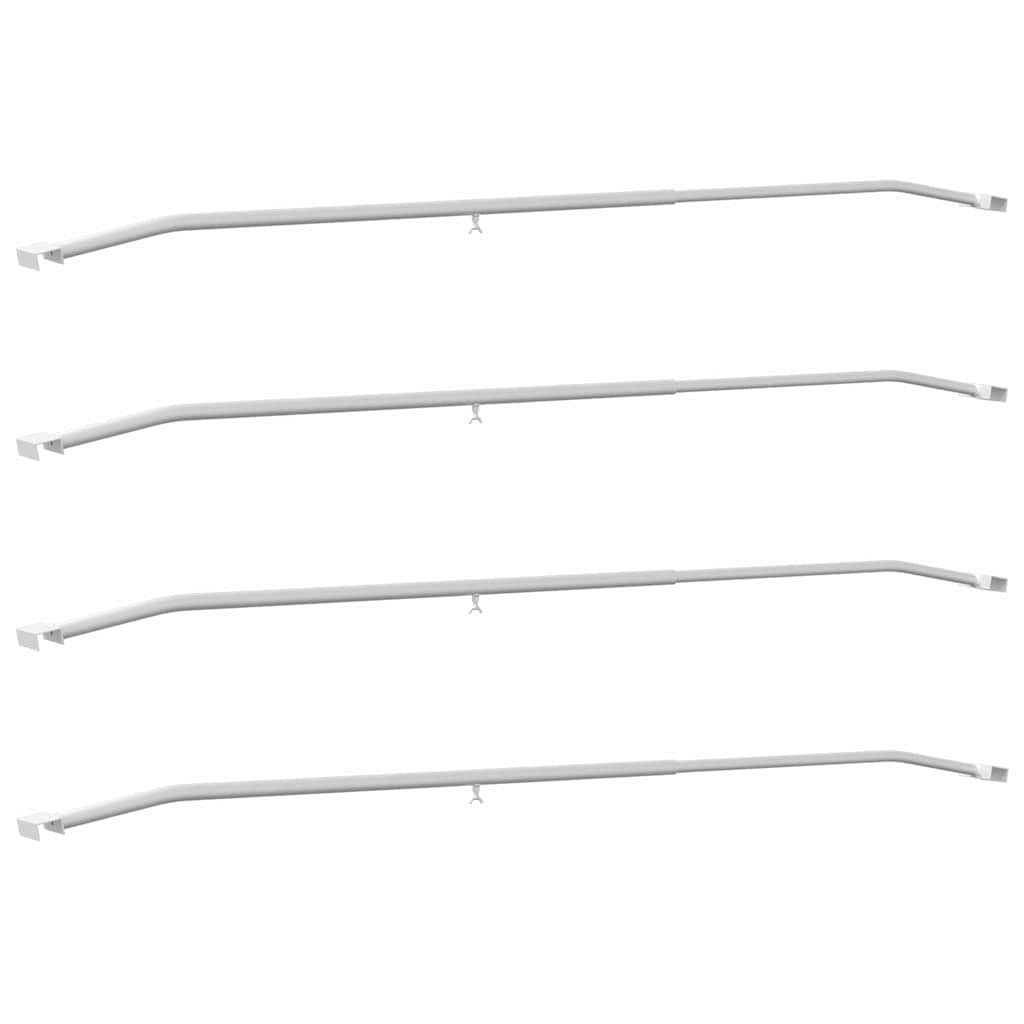 Kuka za platna za prikolice 4 pcs Srebrno 130-210 cm Aluminij