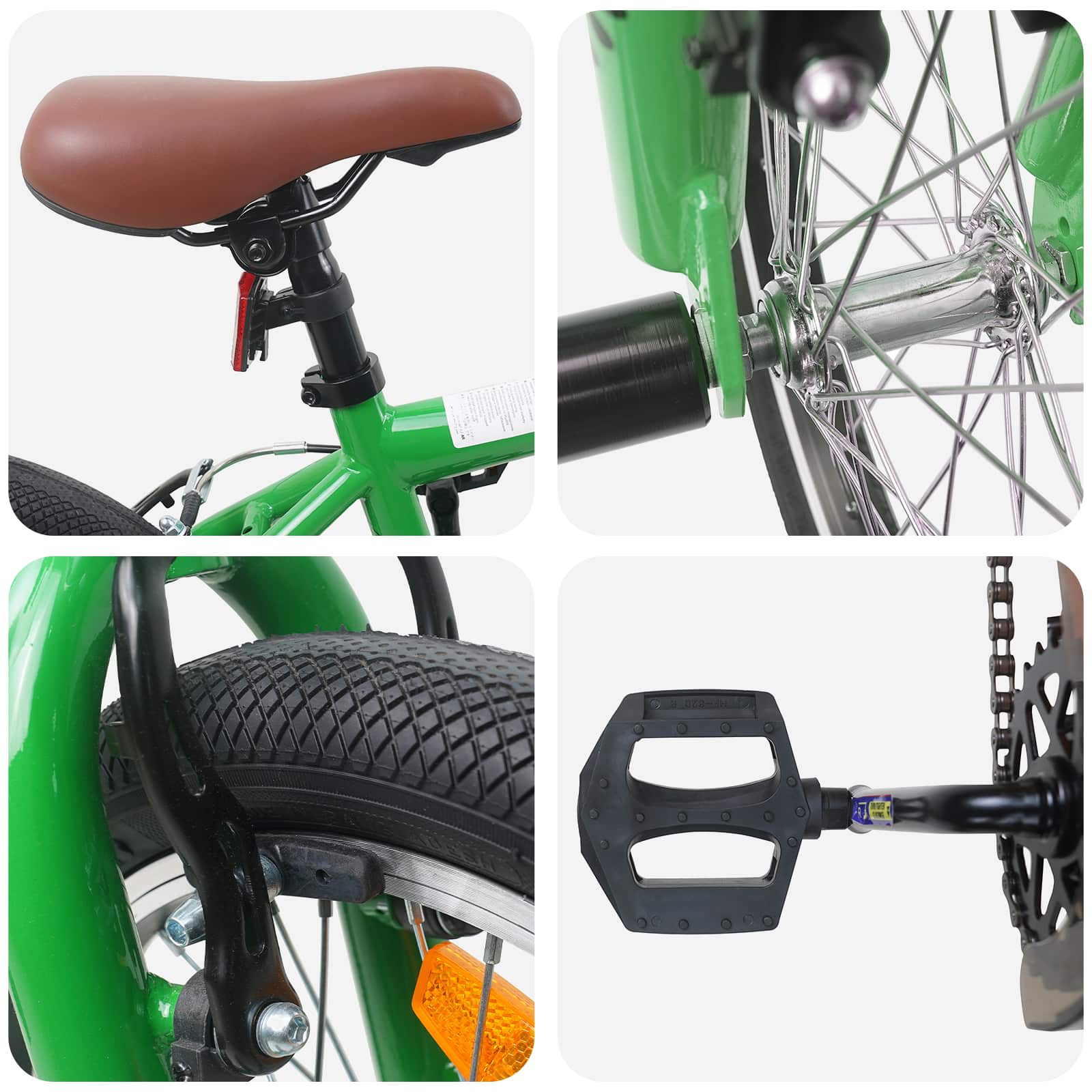 BMX Bicikl 20 Inča za osobe starije od 9 godina Zelena