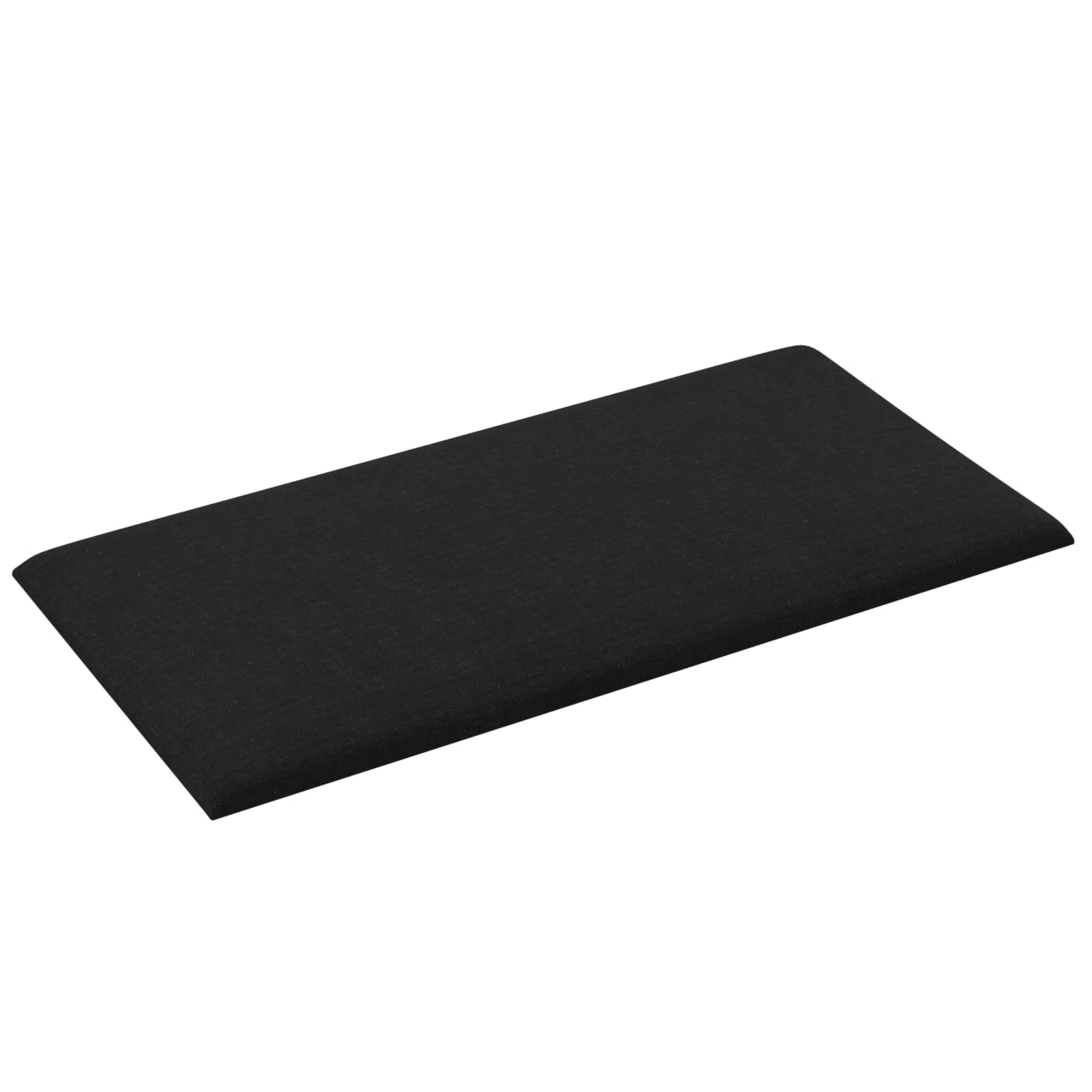 Zidna uzglavlja 12 pcs 60 x 30 cm Crna tkanina