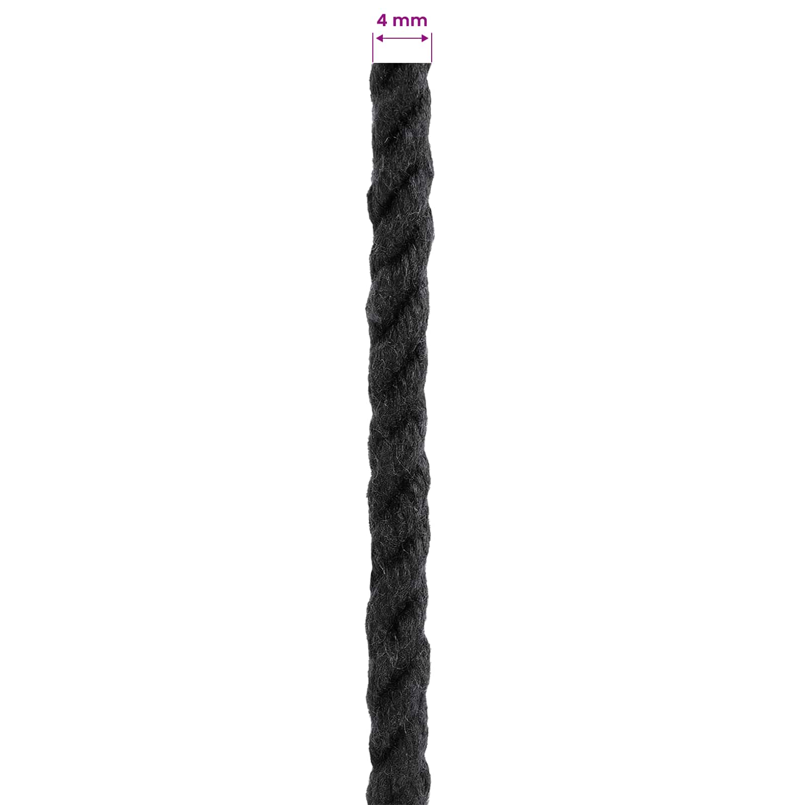 Konop Crna 0,4 x 0,4 x 25000 cm Pamuk