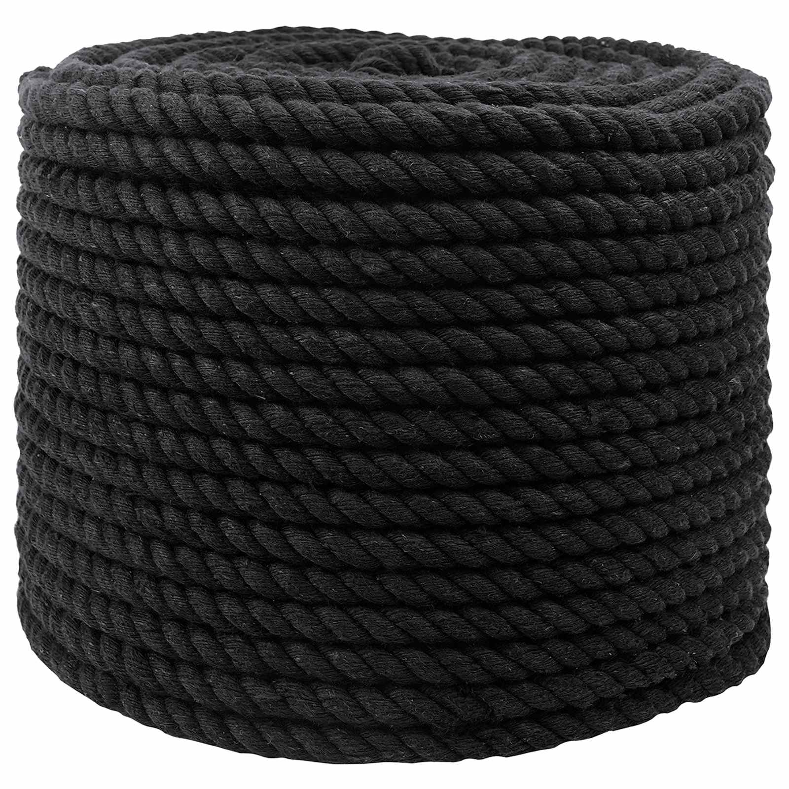 Konop Crna 1,4 x 1,4 x 10000 cm Pamuk