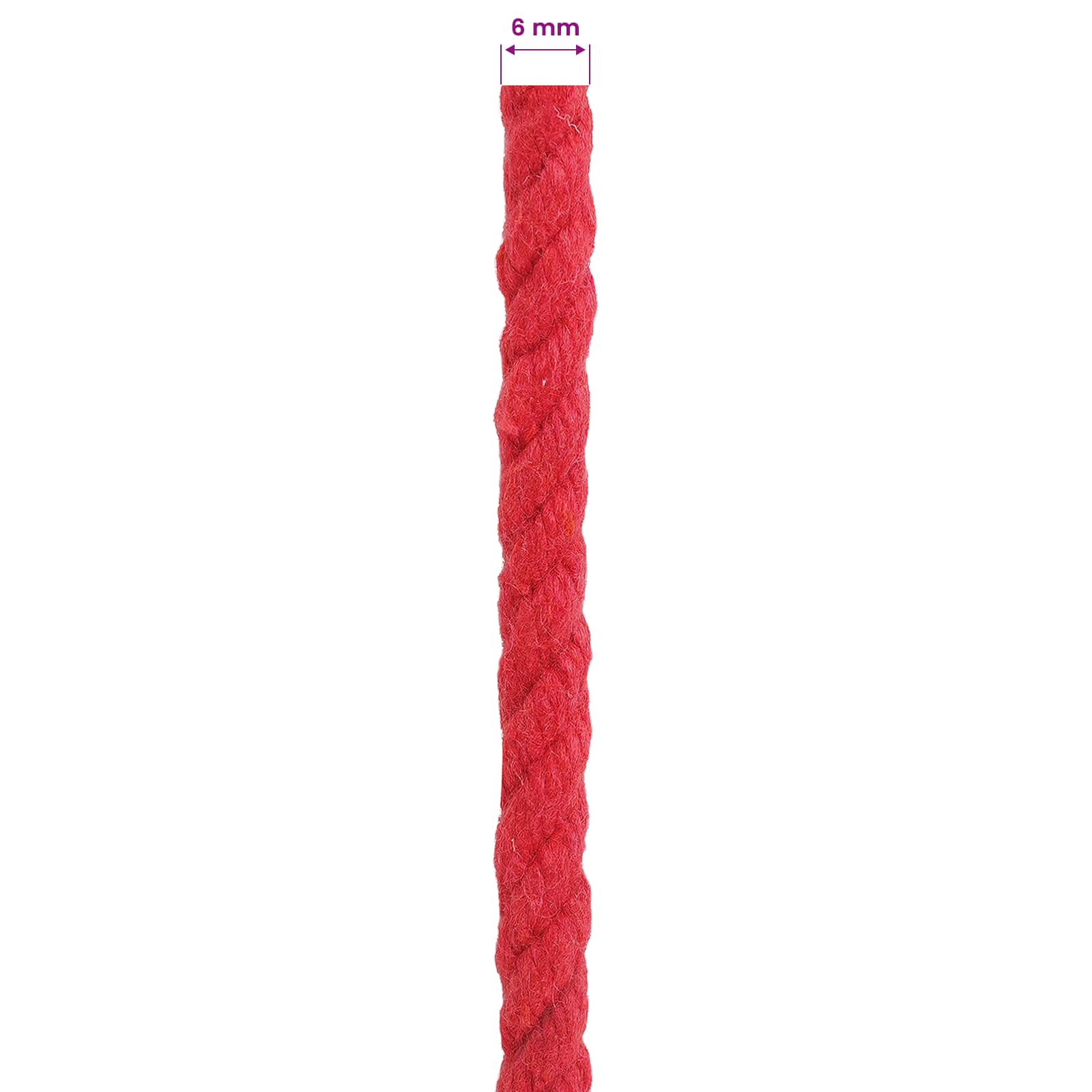 Konop Crvena 0,6 x 0,6 x 5000 cm Pamuk