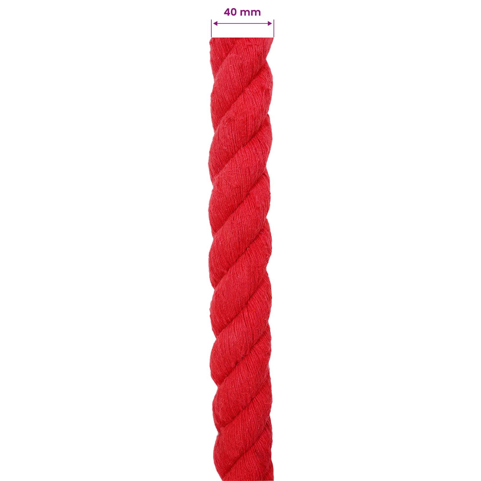 Konop Crvena 4 x 4 x 500 cm Pamuk