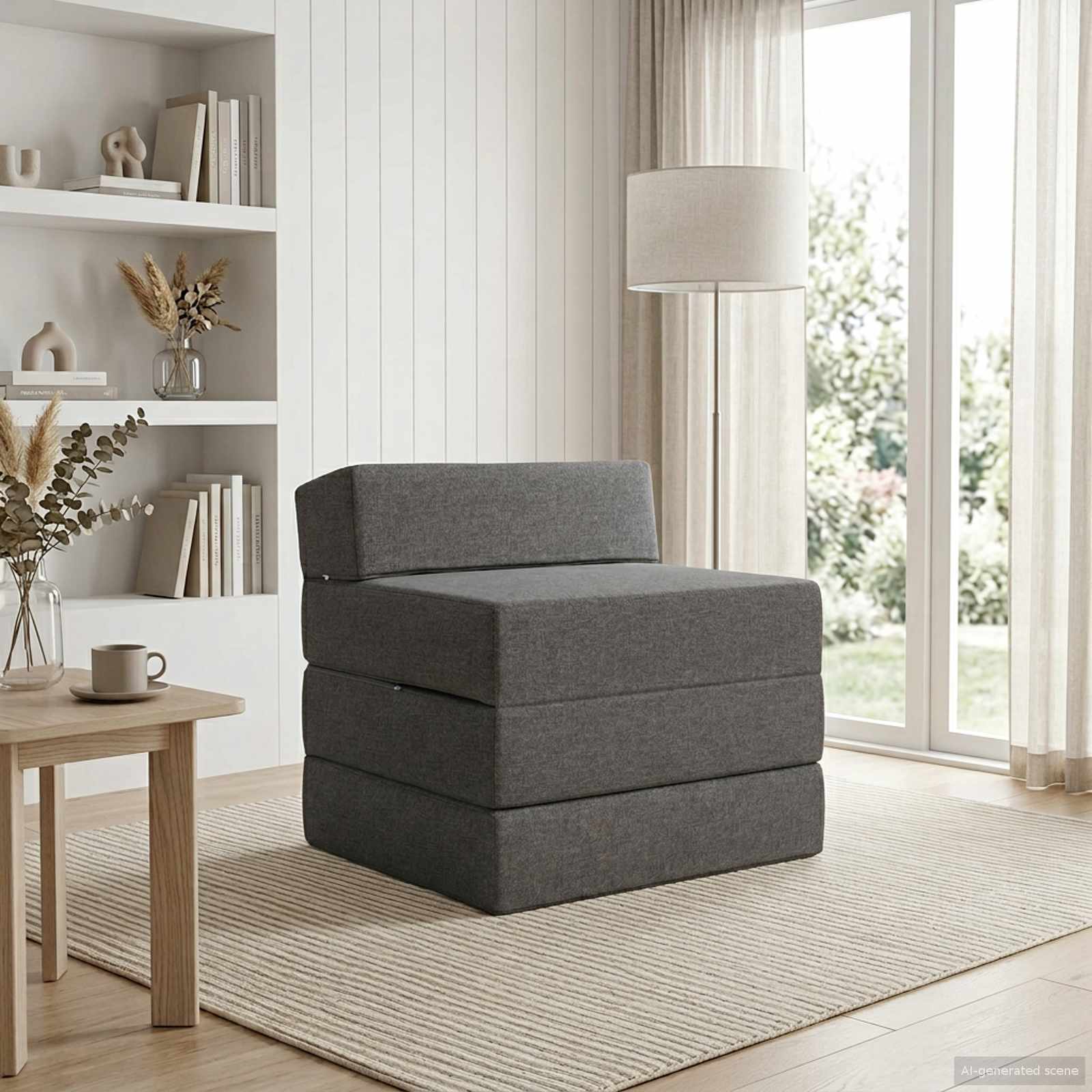 Sofa na razvlačenje Svjetlosiva 70 x 60 x 63 cm Tkanina