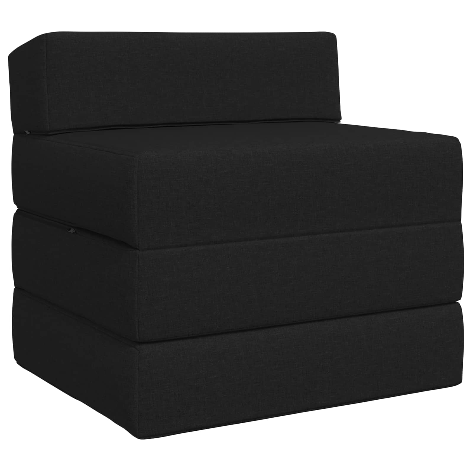 Sofa na razvlačenje Crna 200 x 70 x 15 cm Tkanina