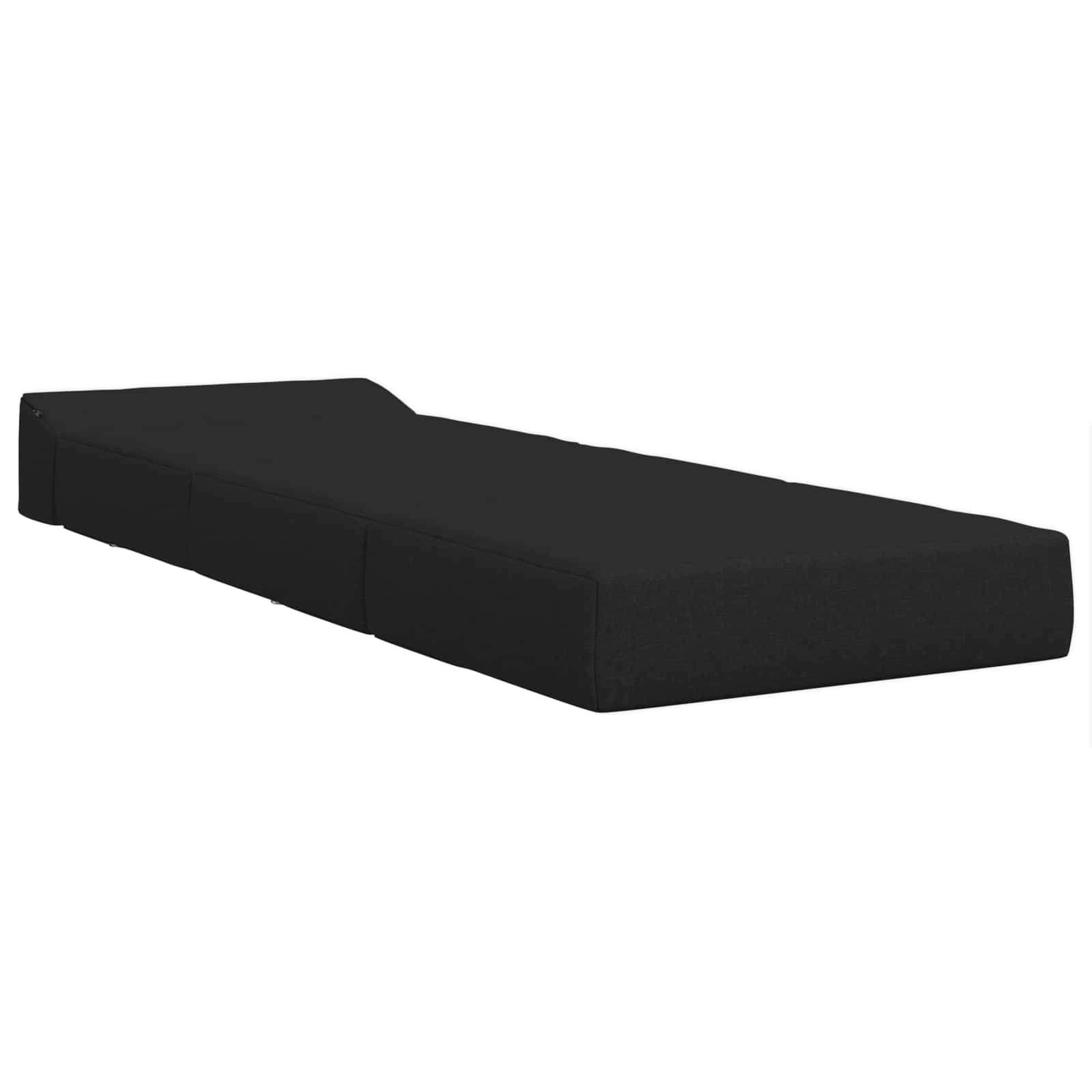 Sofa na razvlačenje Crna 200 x 70 x 15 cm Tkanina