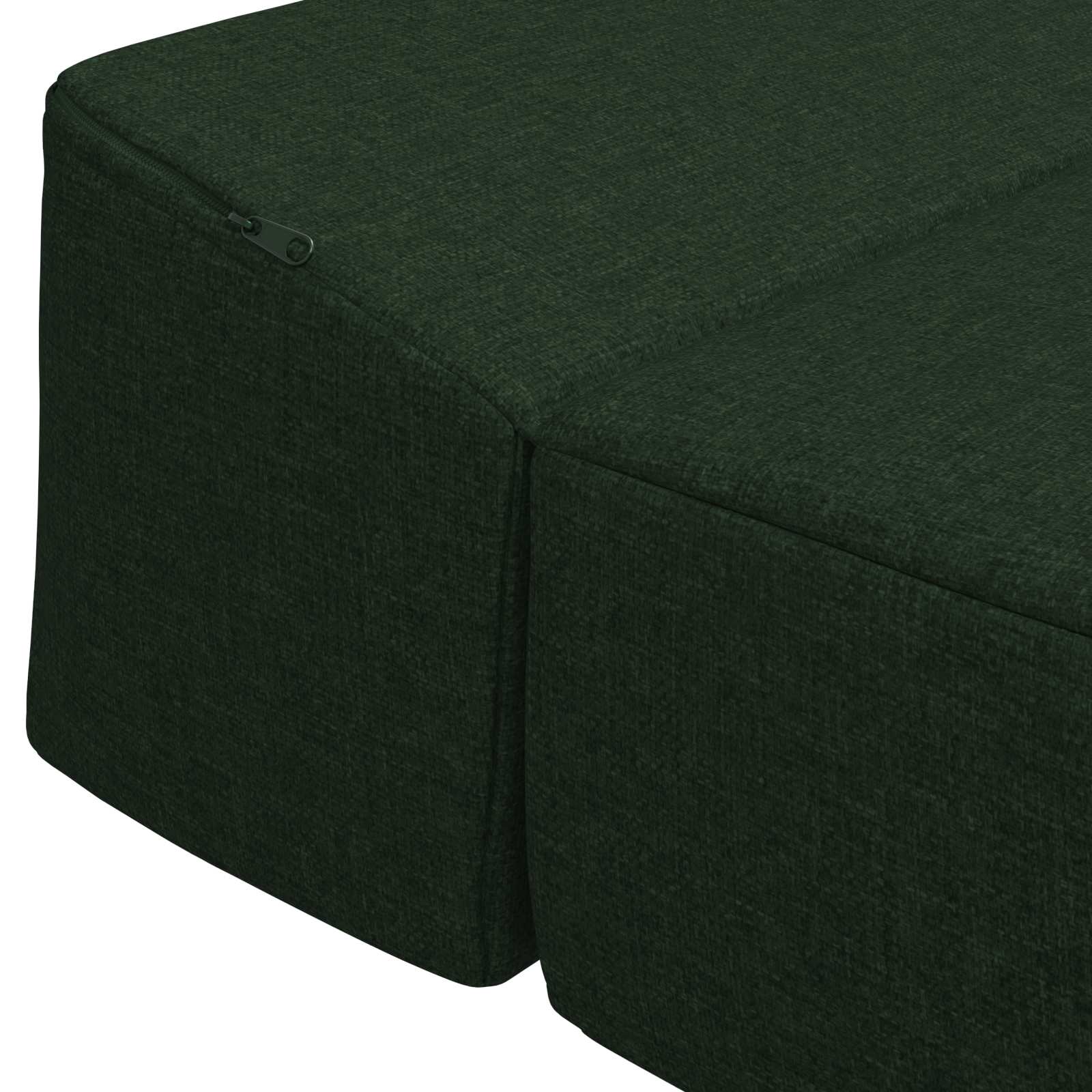 Sofa na razvlačenje Tamnozelena 200 x 70 x 15 cm Tkanina