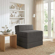 Sofa na razvlačenje Tamnosiva 200 x 70 x 10 cm Kordura tekstil