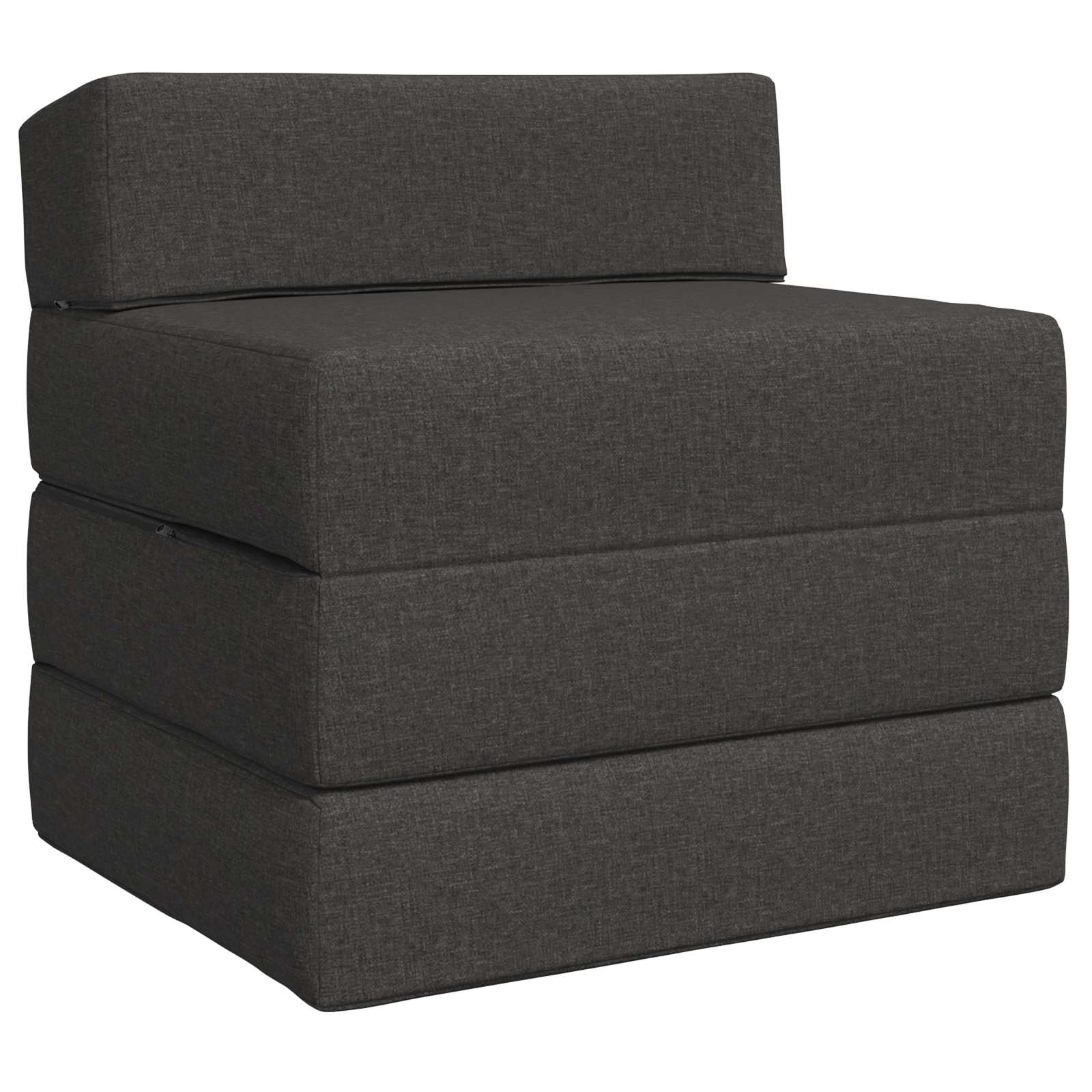 Sofa na razvlačenje Tamnosiva 200 x 70 x 10 cm Tkanina