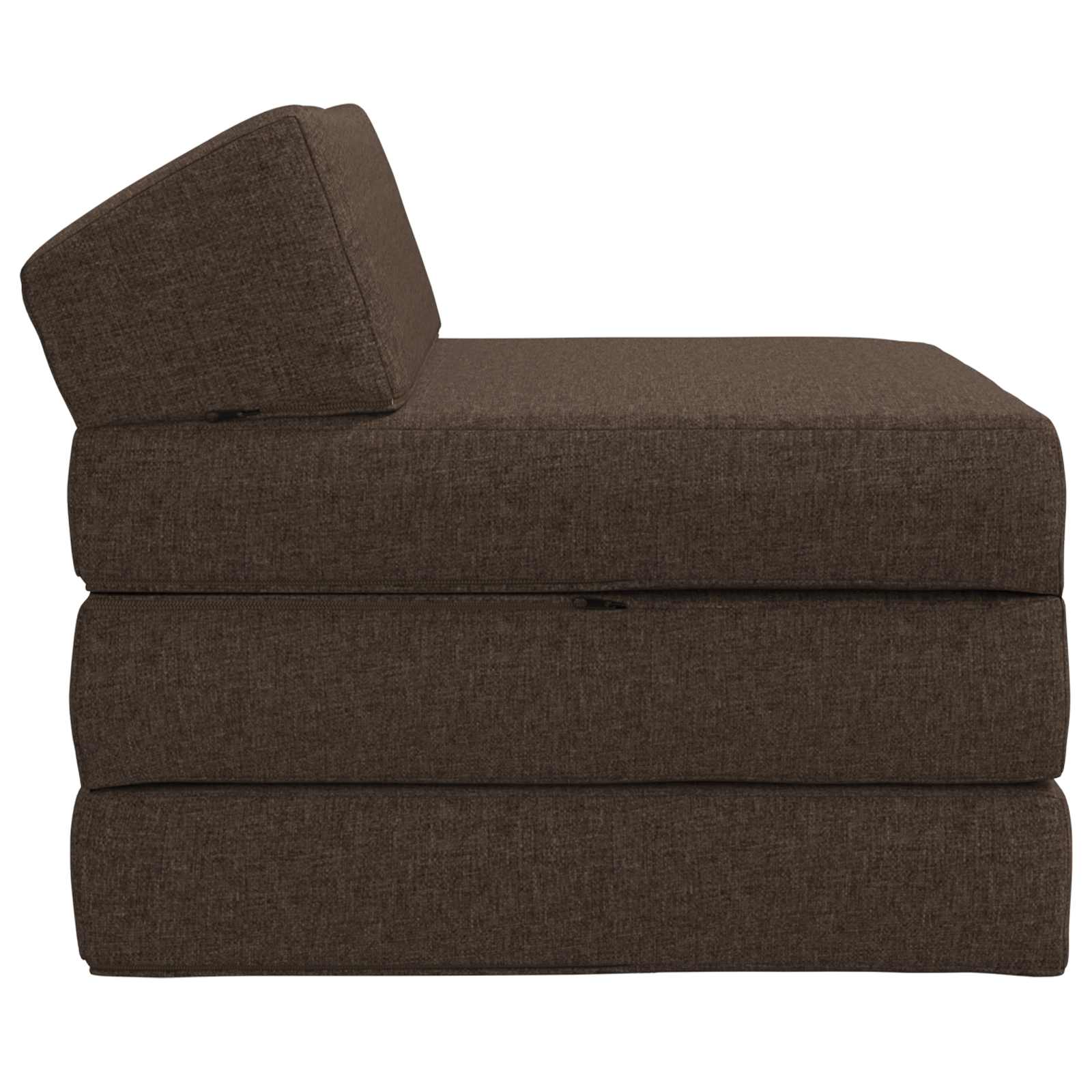 Sofa na razvlačenje Sivosmeđa 200 x 70 x 10 cm Tkanina