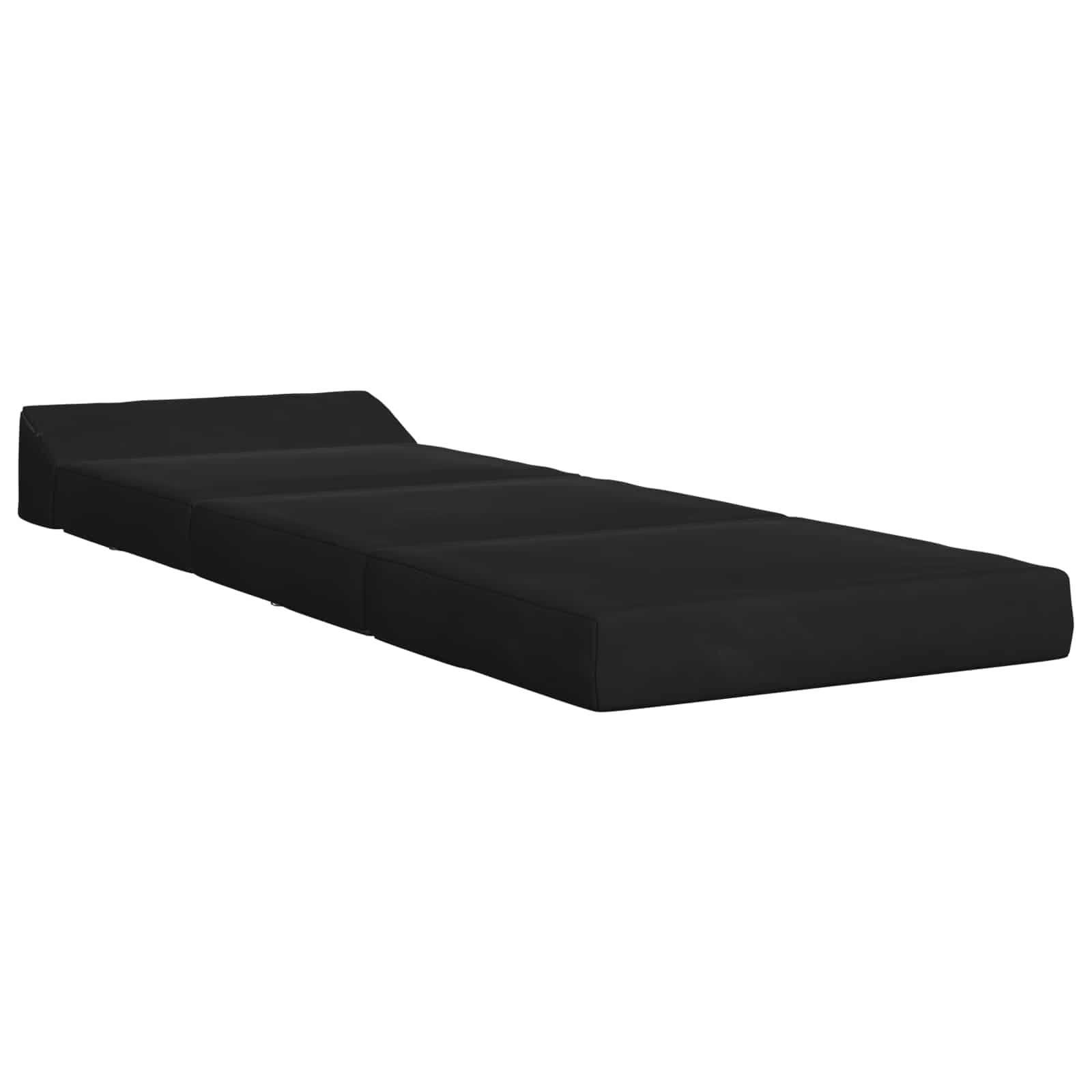 Sofa na razvlačenje Crna 200 x 70 x 10 cm Baršun