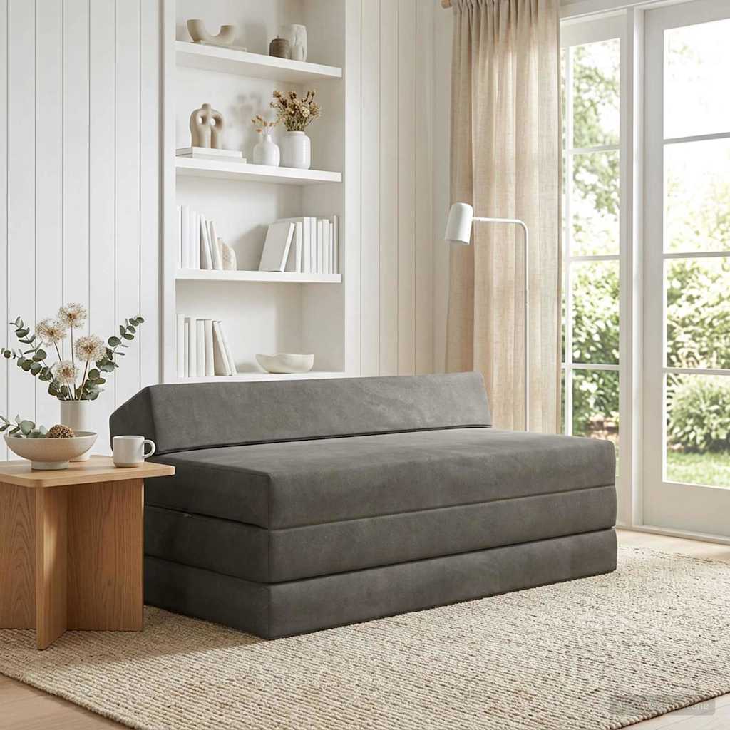 Sofa na razvlačenje Svjetlosiva 120 x 60 x 49 cm Tkanina