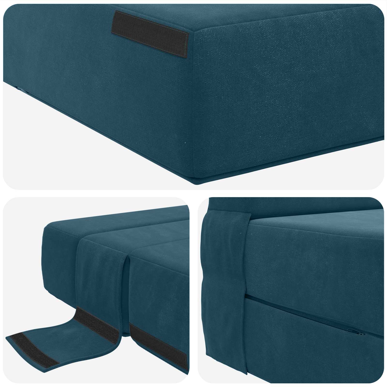 Sofa na razvlačenje Plava 152 x 86,5 x 60 cm Tkanina