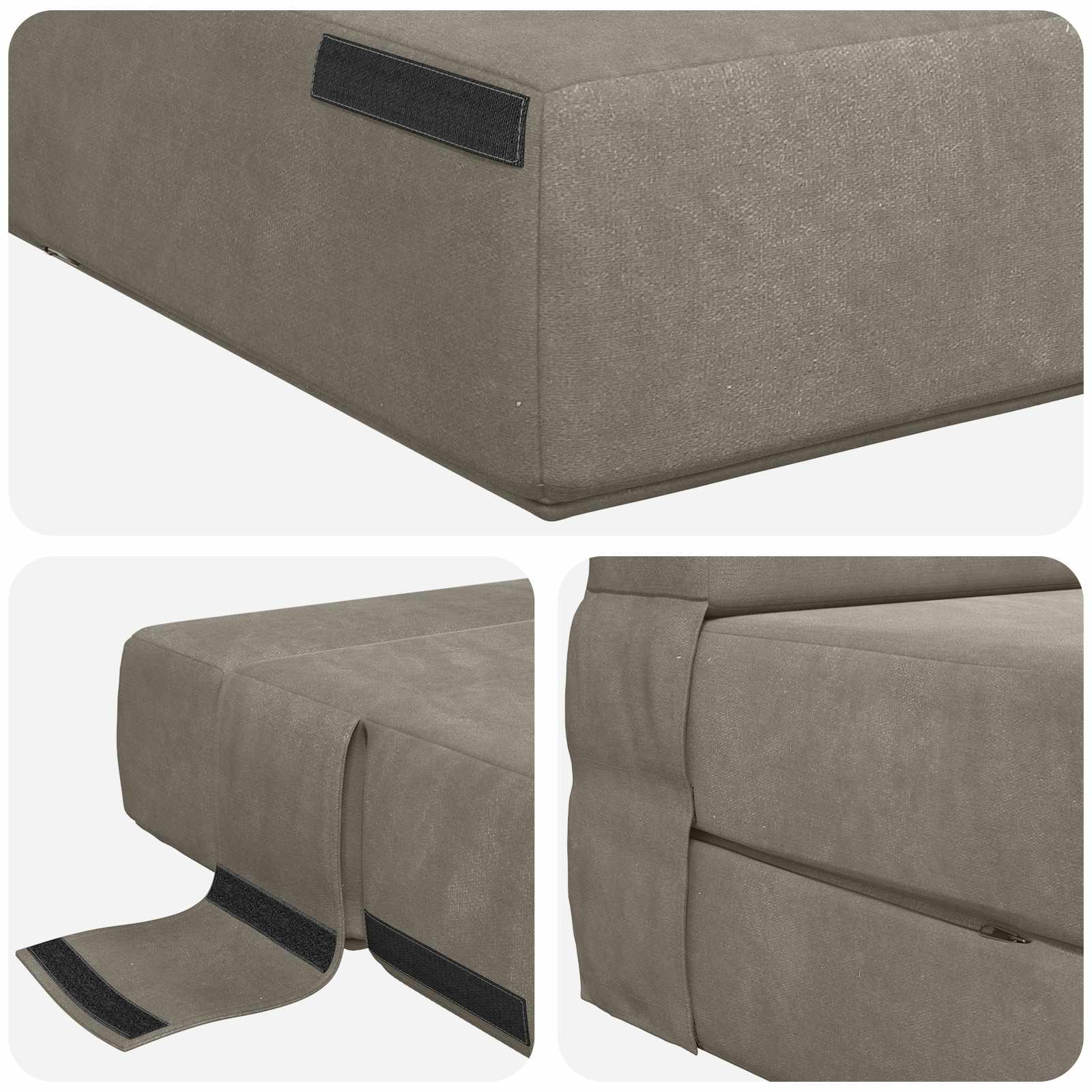 Sofa na razvlačenje Svjetlosiva 152 x 86,5 x 60 cm Tkanina