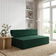 Sofa na razvlačenje Tamnozelena 152 x 86,5 x 60 cm Tkanina
