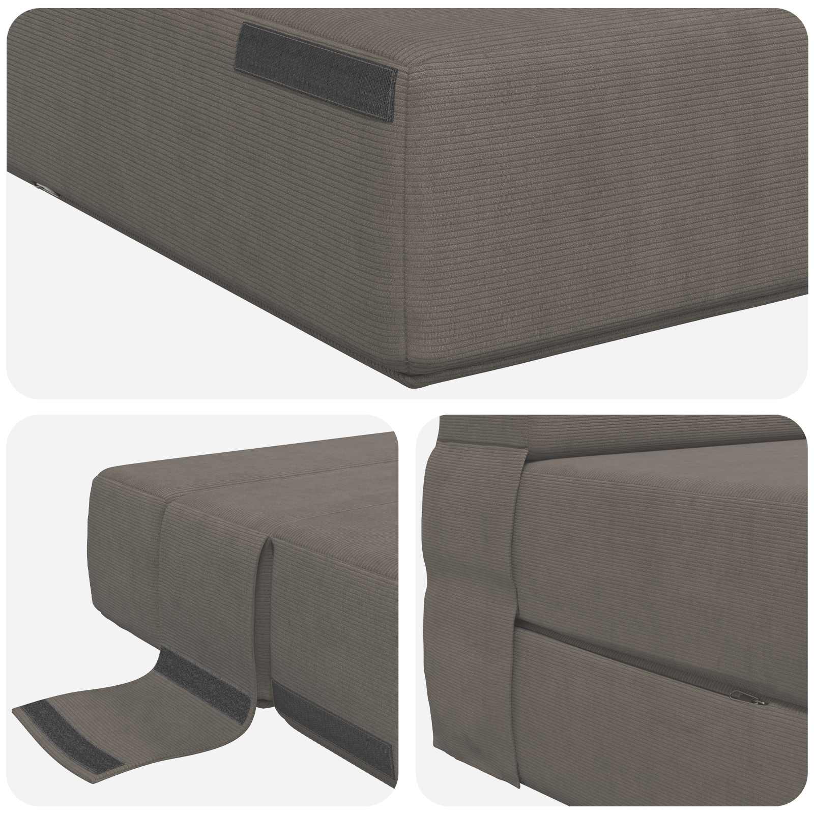 Sofa na razvlačenje Svjetlosiva 152 x 86,5 x 60 cm Tkanina
