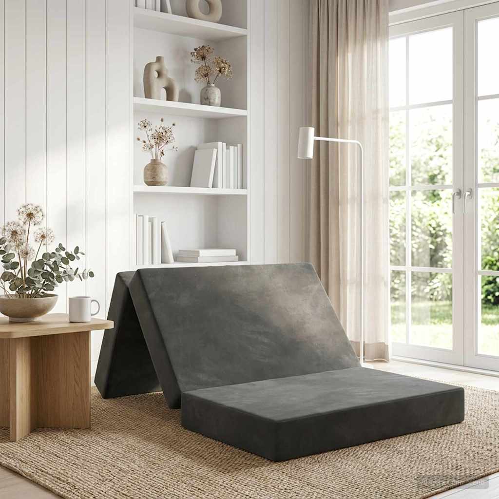 Sofa na razvlačenje 80 x 67 x 45 cm Tamnosiva