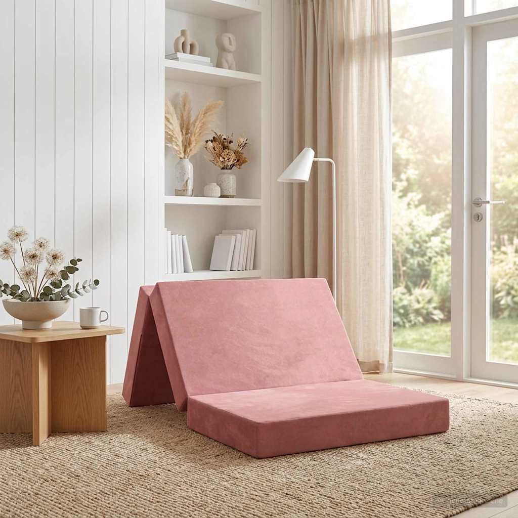 Sofa na razvlačenje 90 x 67 x 45 cm Ružičasta