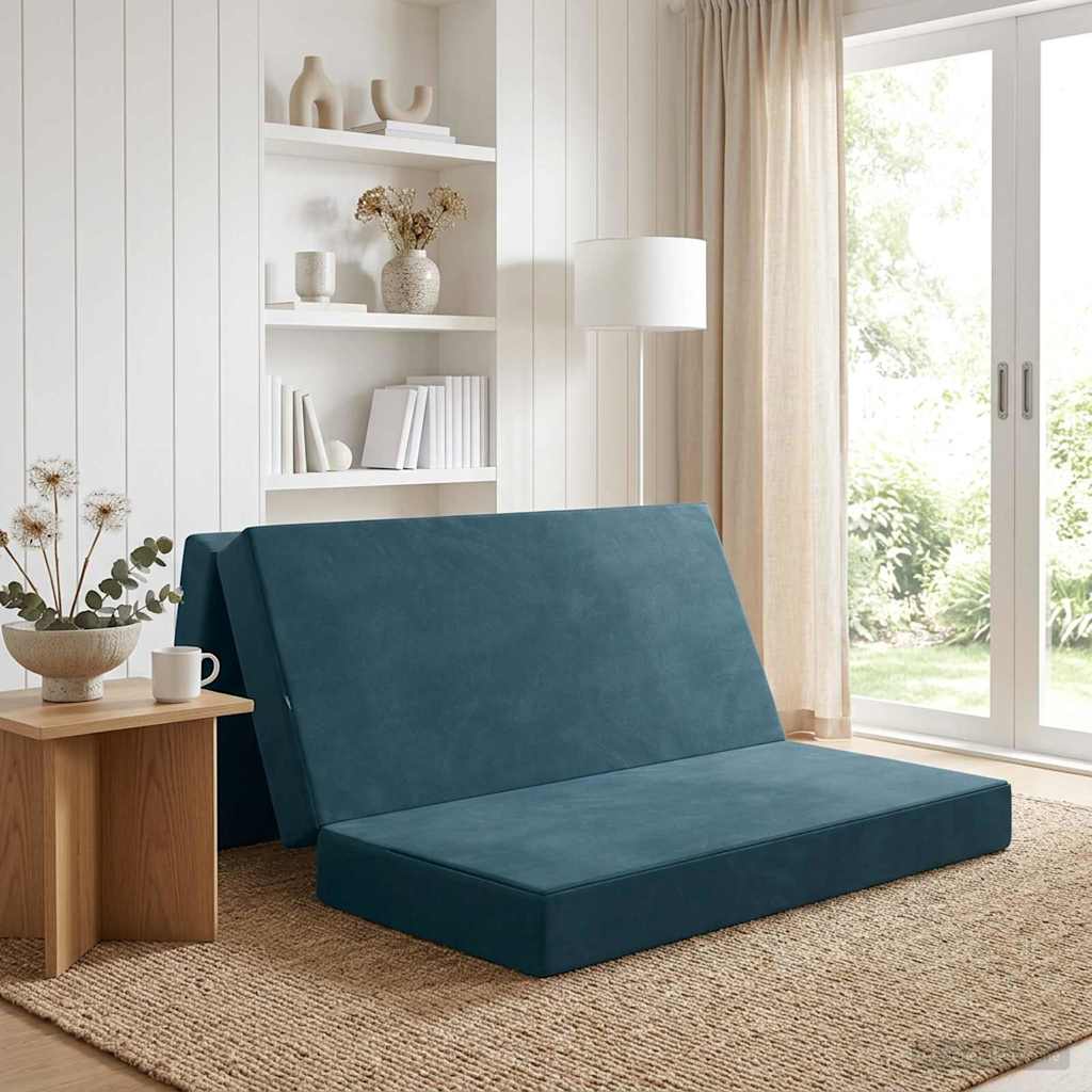 Sofa na razvlačenje 160 x 67 x 45 cm Plava