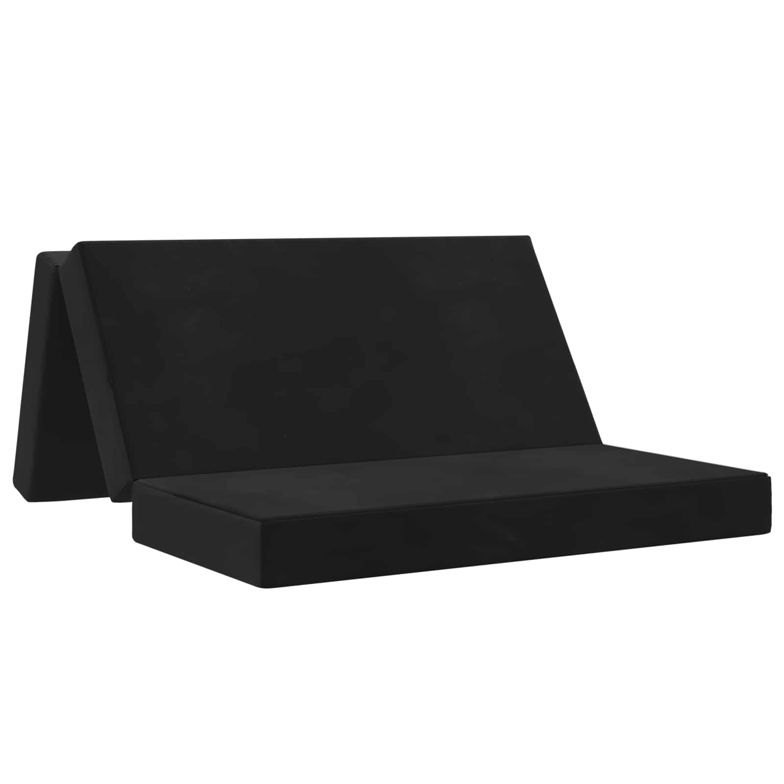 Sofa na razvlačenje 160 x 67 x 45 cm Crna