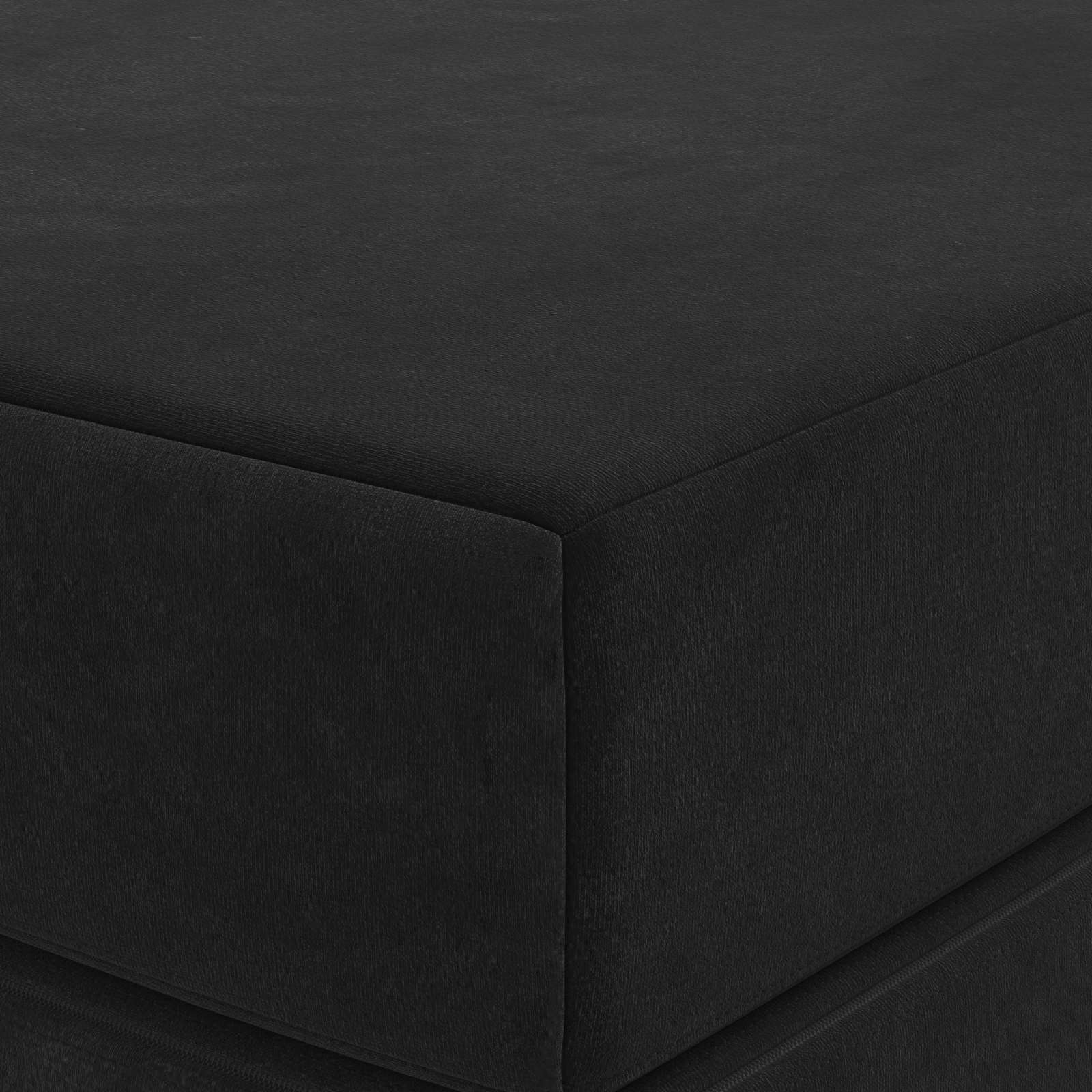 Sofa na razvlačenje 180 x 67 x 45 cm Crna