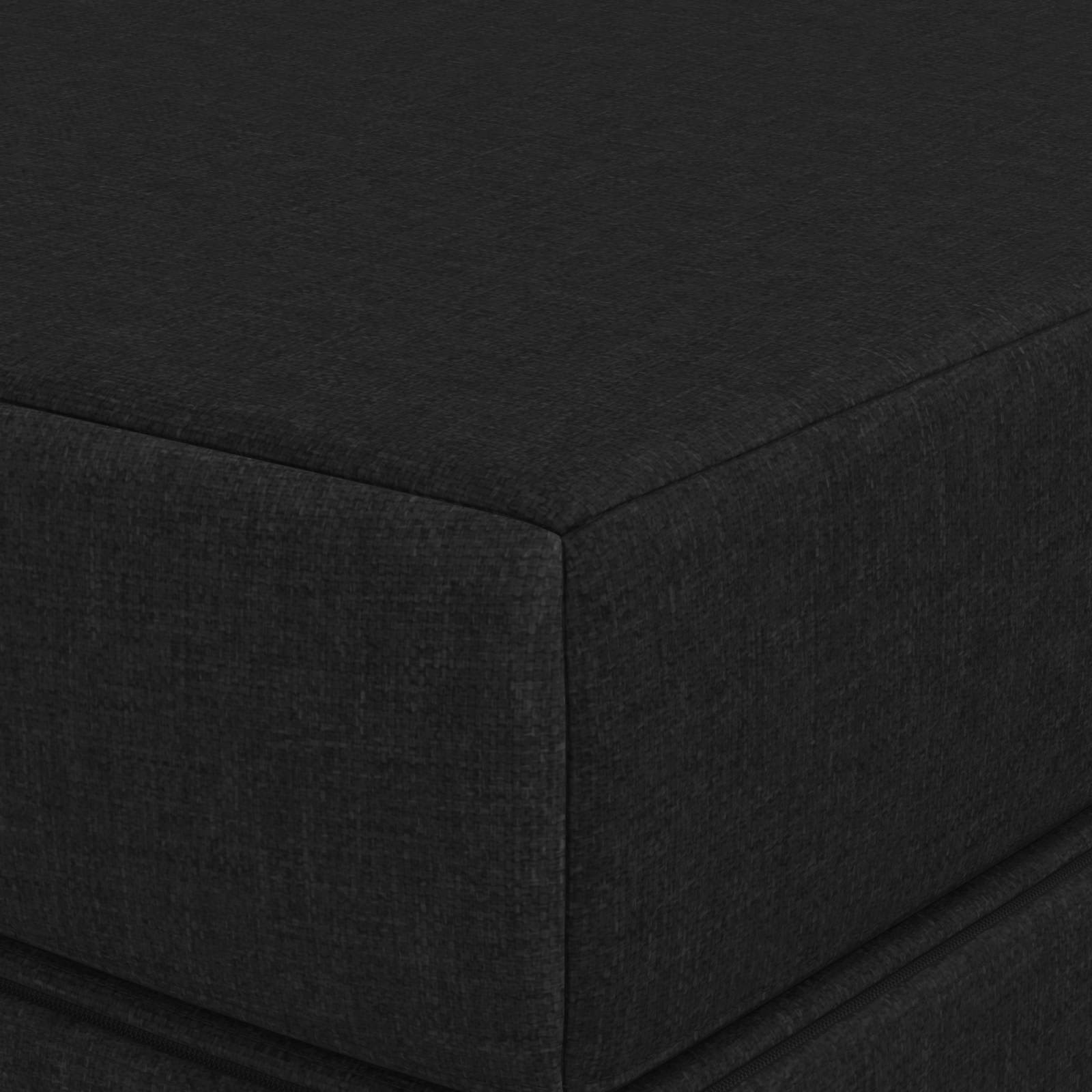 Sofa na razvlačenje 200 x 67 x 45 cm Crna