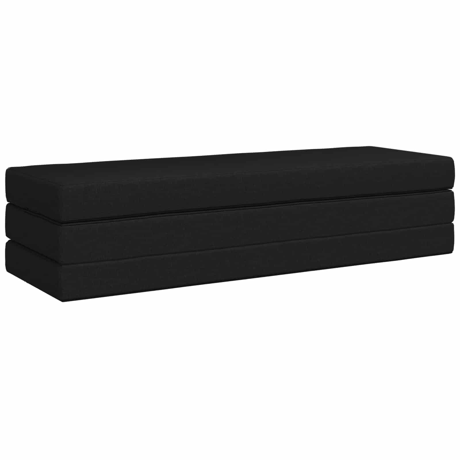 Sofa na razvlačenje 200 x 67 x 45 cm Crna