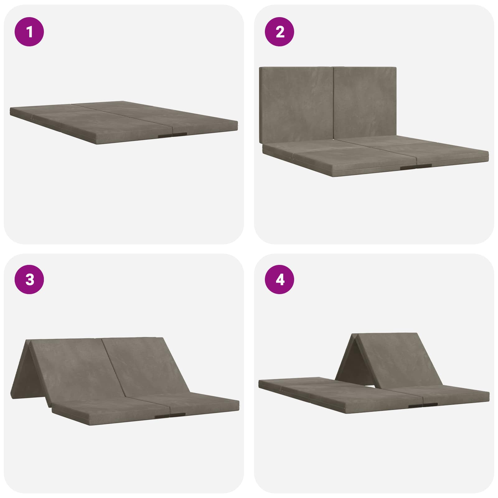 Sofa na razvlačenje 140 x 67 x 45 cm Svjetlosiva