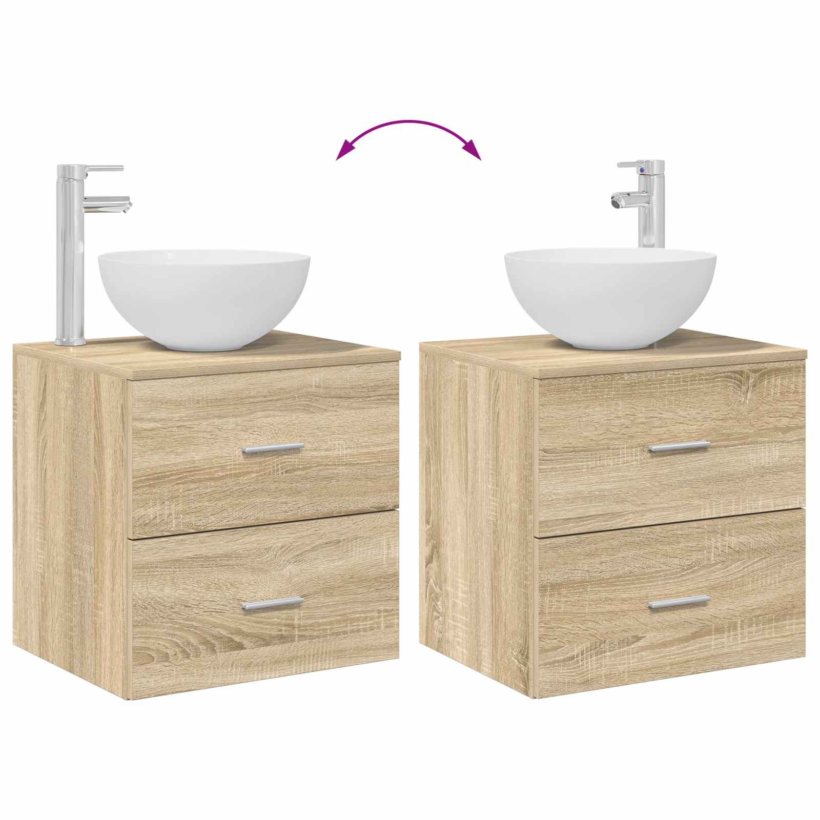 Set namještaja za kupaonicu 2 pcs Hrast sonoma