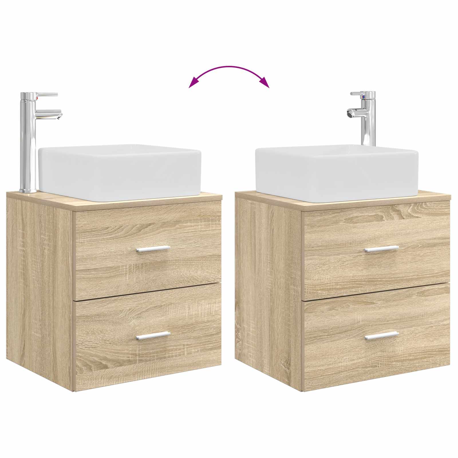 Set namještaja za kupaonicu 2 pcs Hrast sonoma
