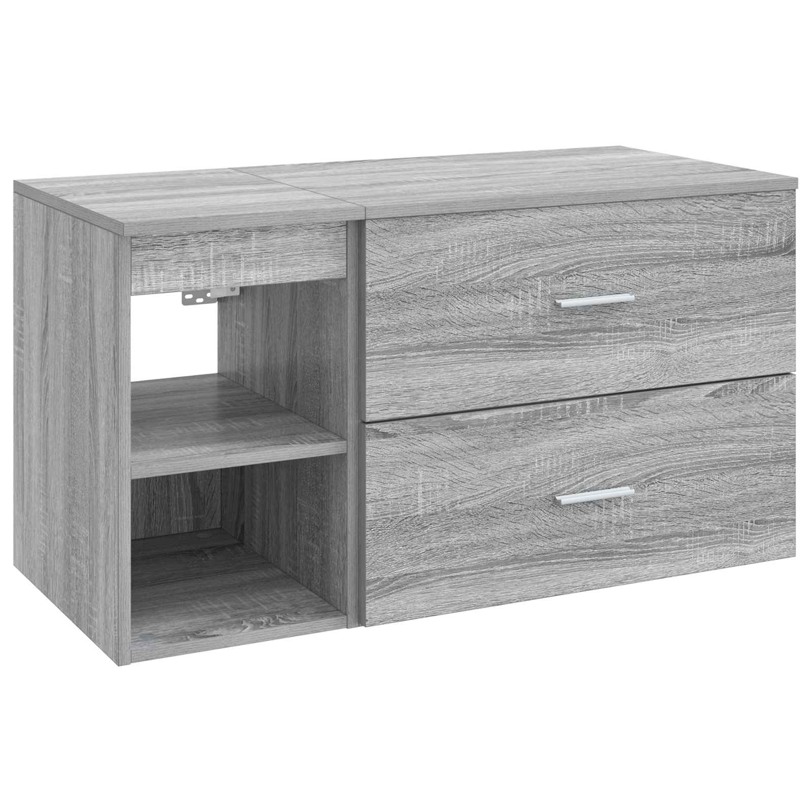 Set namještaja za kupaonicu 2 pcs Siva Sonoma Konstruirano drvo
