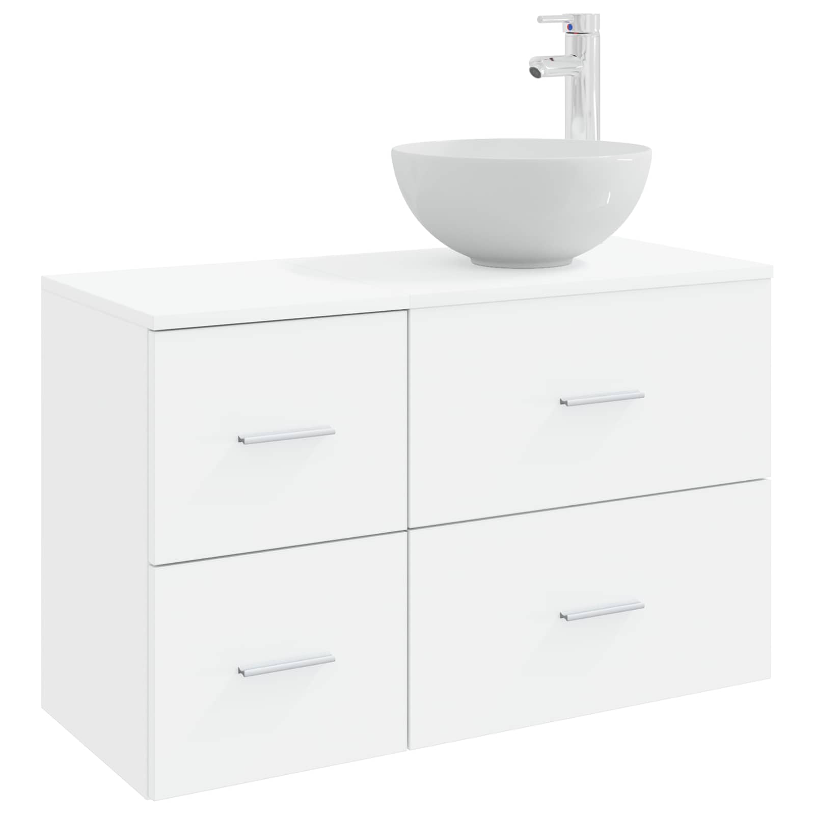 Set namještaja za kupaonicu 2 pcs Bijela Konstruirano drvo
