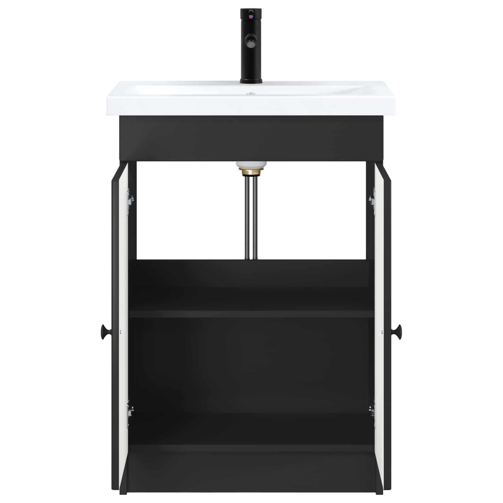 Set namještaja za kupaonicu Crna 56 x 37,5 x 81 cm