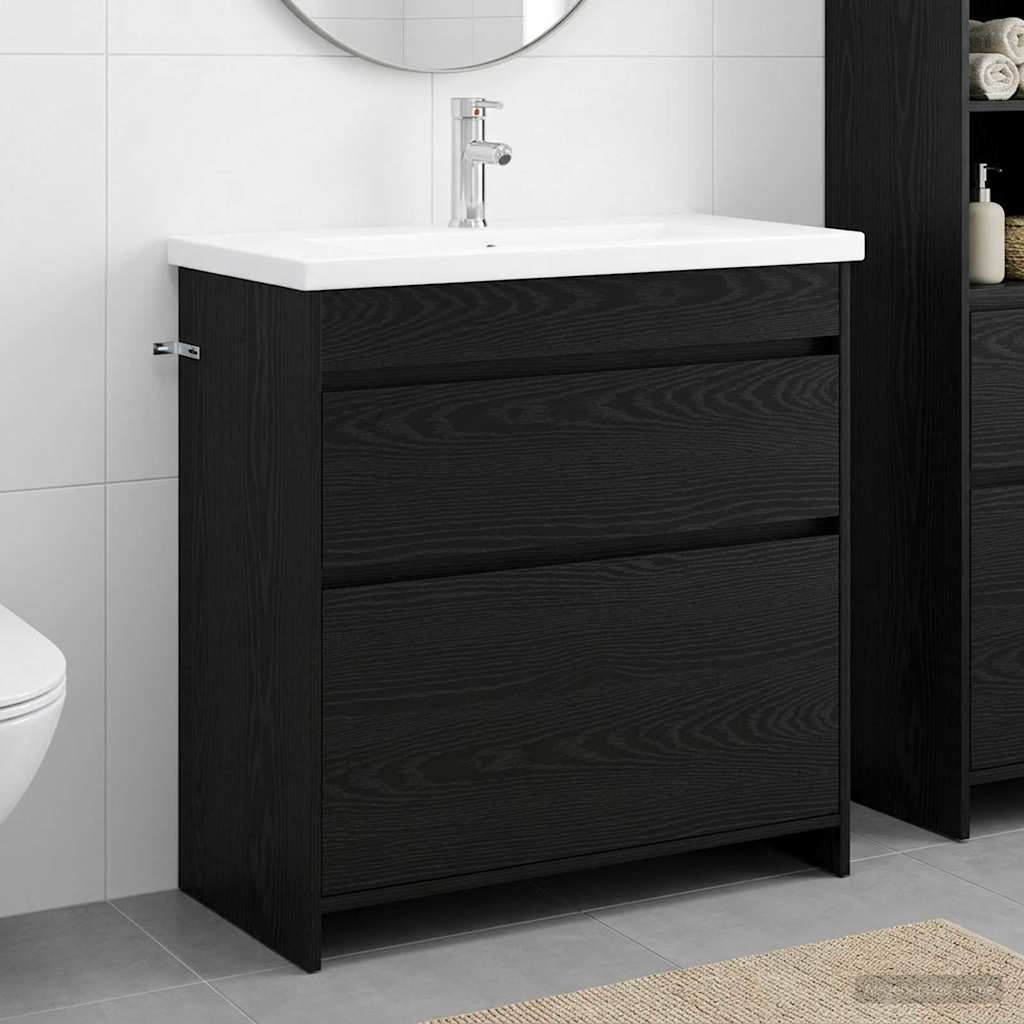 Set namještaja za kupaonicu Crni hrast 81 x 40 x 84,5 cm