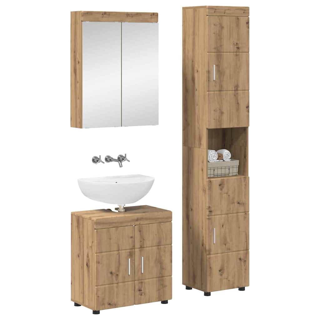 Set namještaja za kupaonicu TULUM 3 pcs Umjetnički hrast