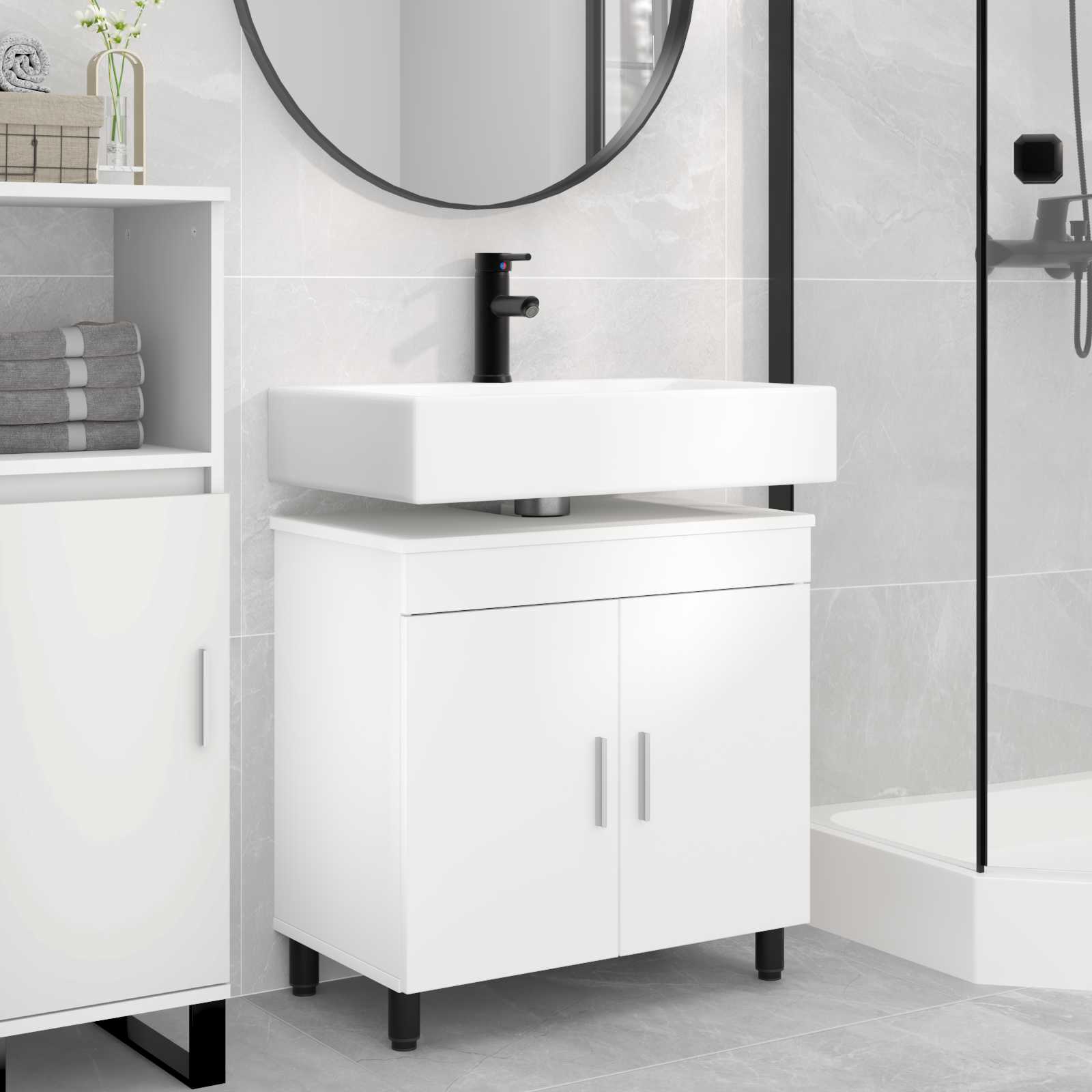 Toaletna jedinica Bijela 60 x 35 x 60 cm Konstruirano drvo