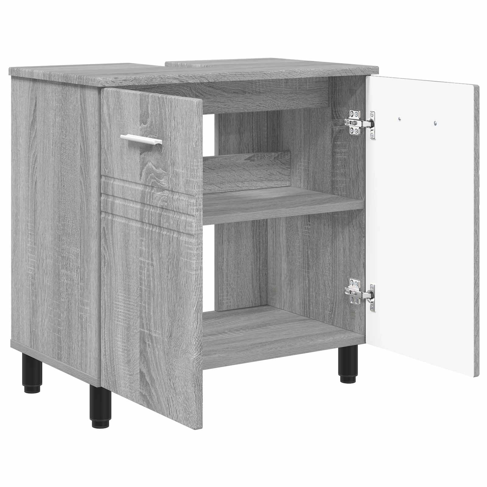 Toaletna jedinica Siva Sonoma 60 x 35 x 60 cm Konstruirano drvo