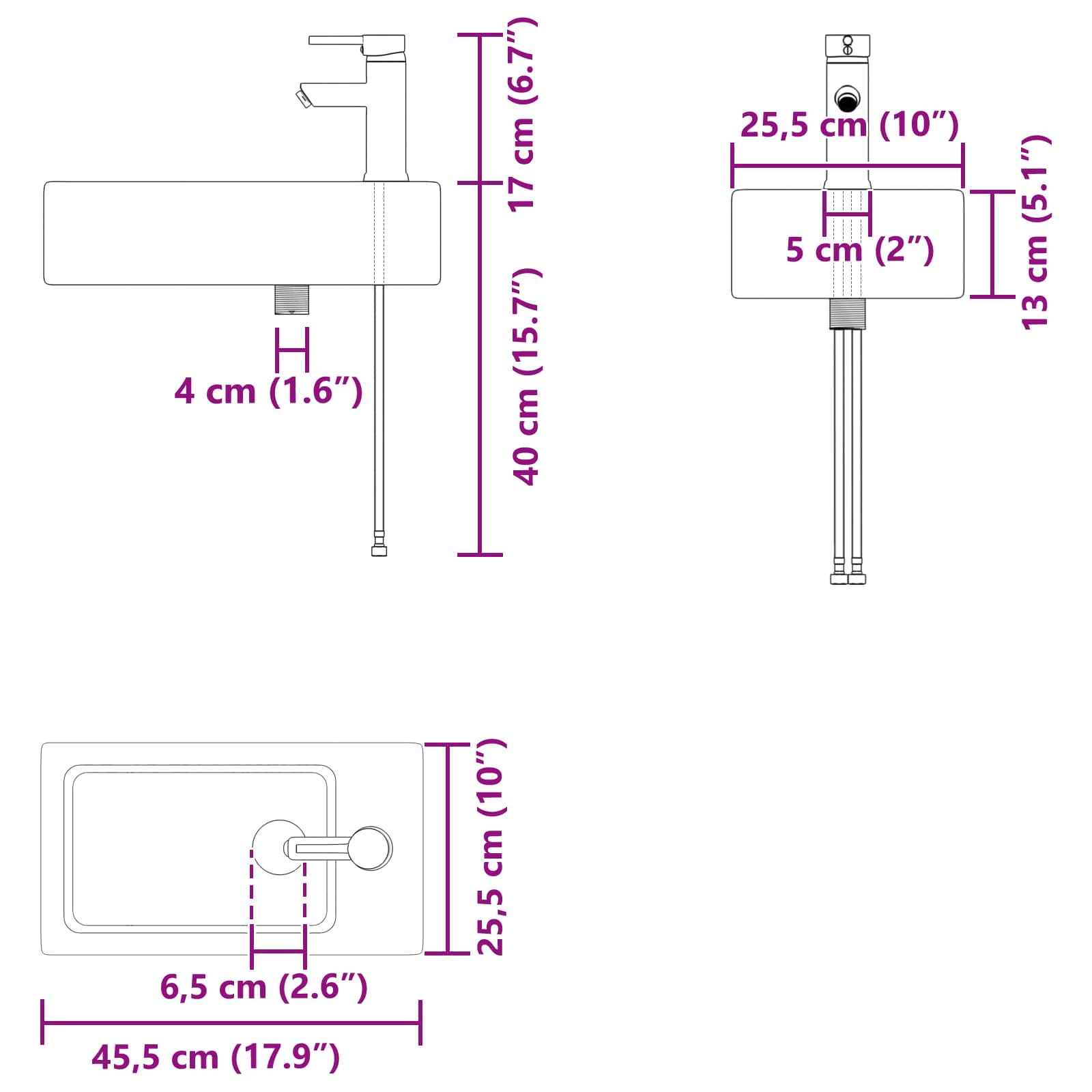 Jedinstveni ormar za kupaonicu s umivaonikom Dimljeni hrast