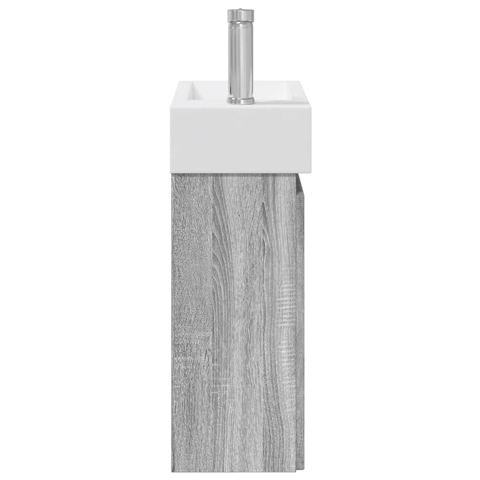 Jedinstveni ormar za kupaonicu s umivaonikom Siva Sonoma