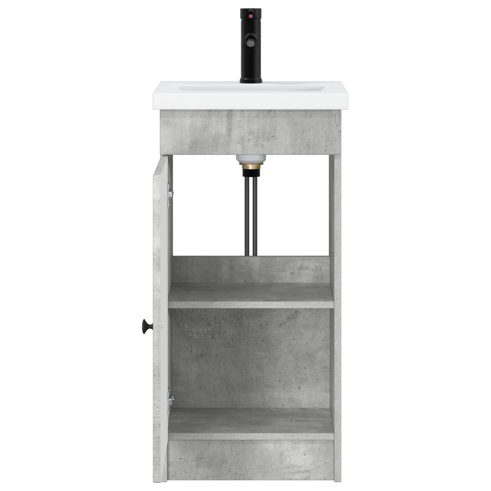 Kupaonski umivaonik s sudoperom Betonska siva 42 x 40 x 84,5 cm