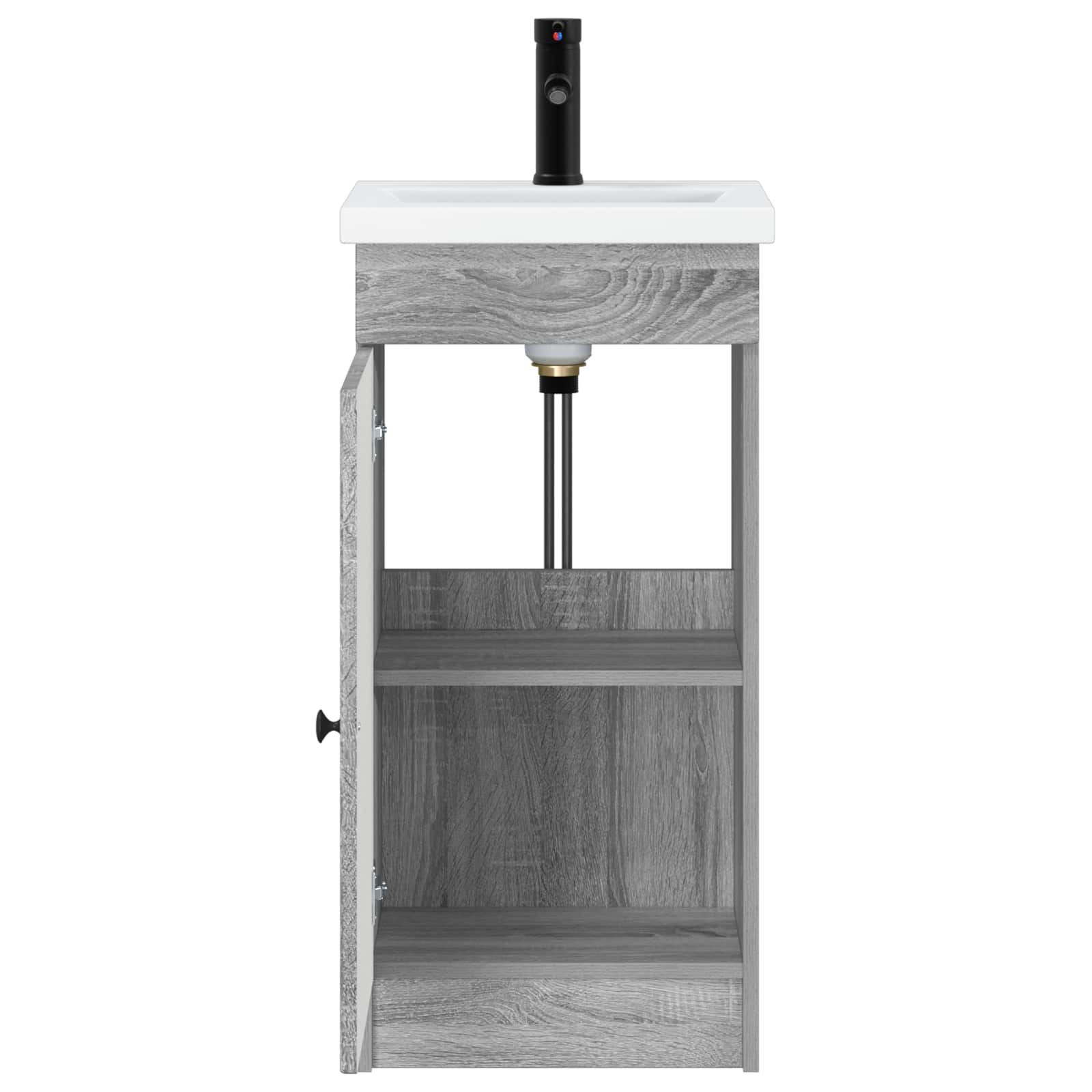 Kupaonski umivaonik s sudoperom Siva Sonoma 42 x 40 x 84,5 cm
