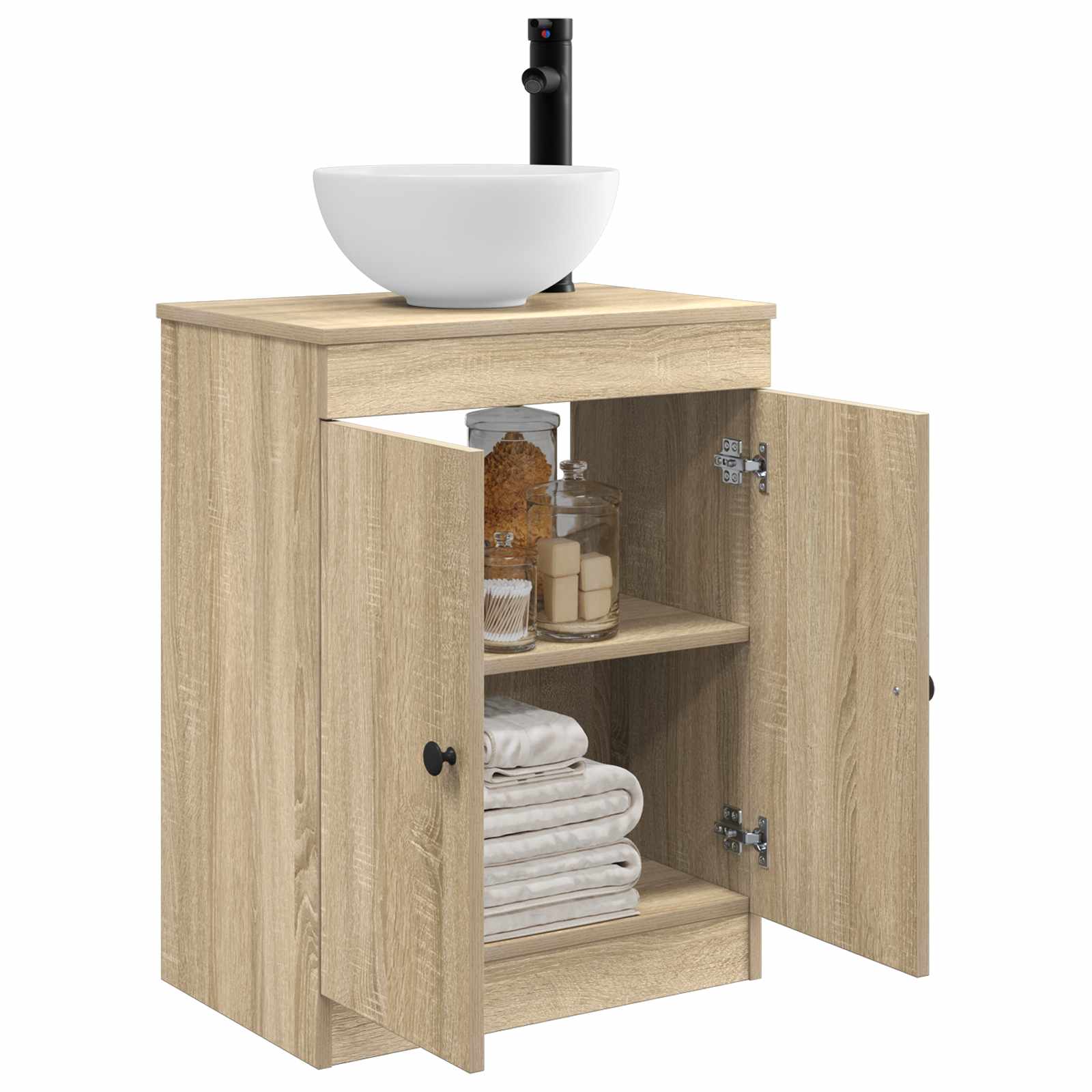 Kupaonski umivaonik s sudoperom Hrast sonoma 54 x 35 x 83 cm